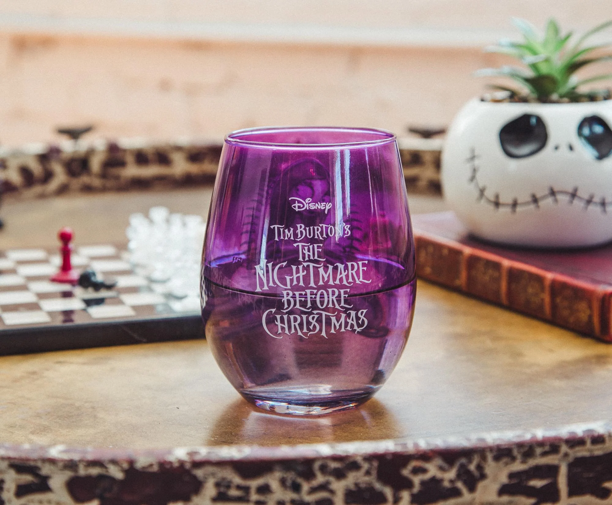 Disney The Nightmare Before Christmas Sally Purple Stemless Wine Glass - Image 8