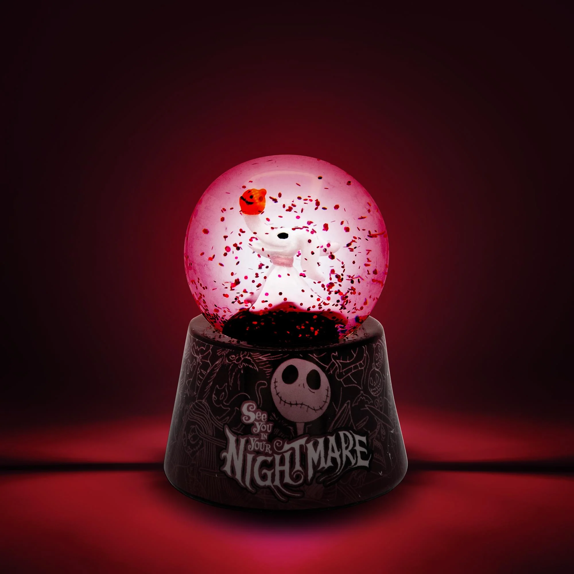 Disney The Nightmare Before Christmas Zero 3-Inch Mini Light-Up Snow Globe - Image 2