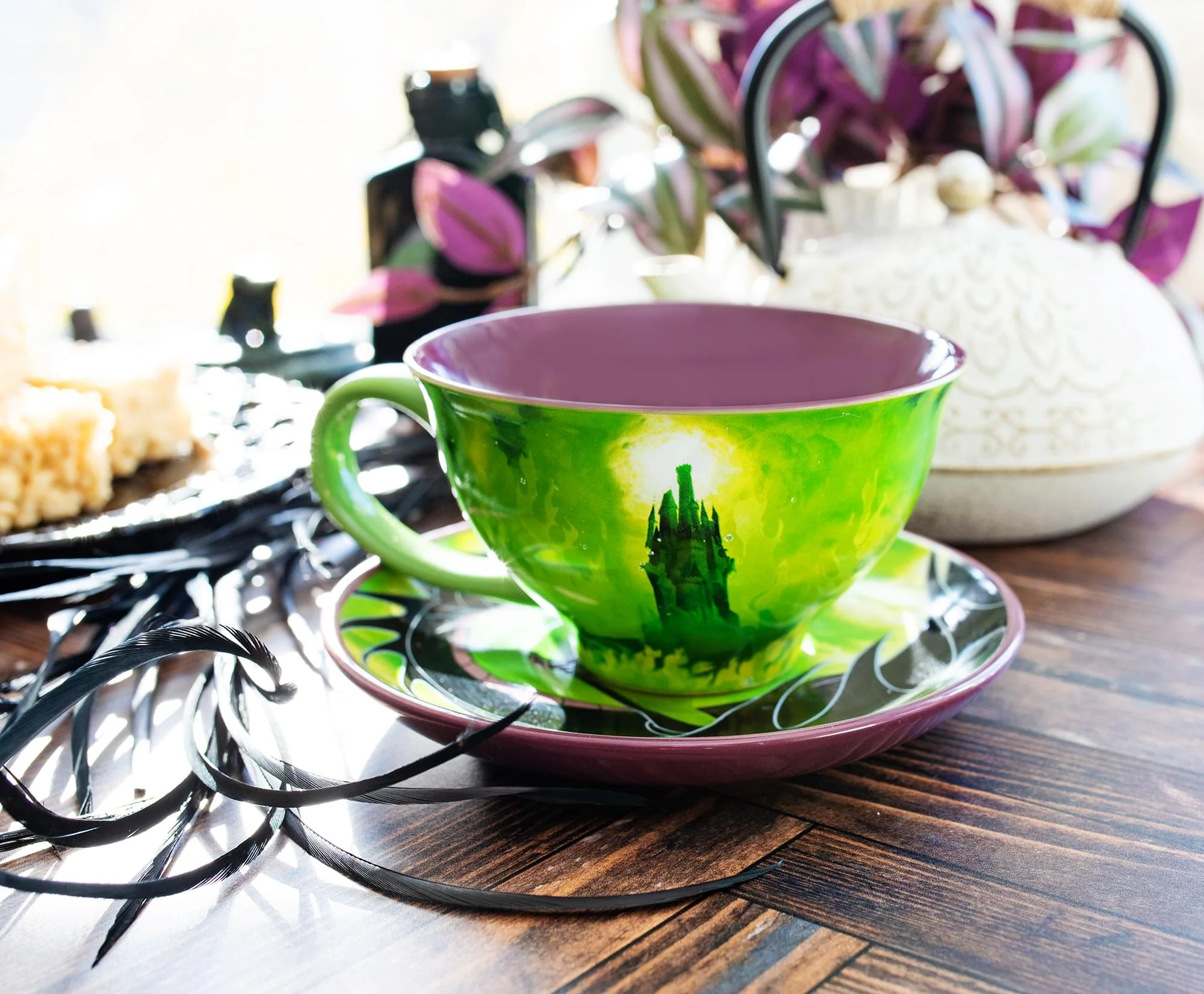 Disney Villains Maleficent Ceramic Teacup and Saucer Set - Image 4