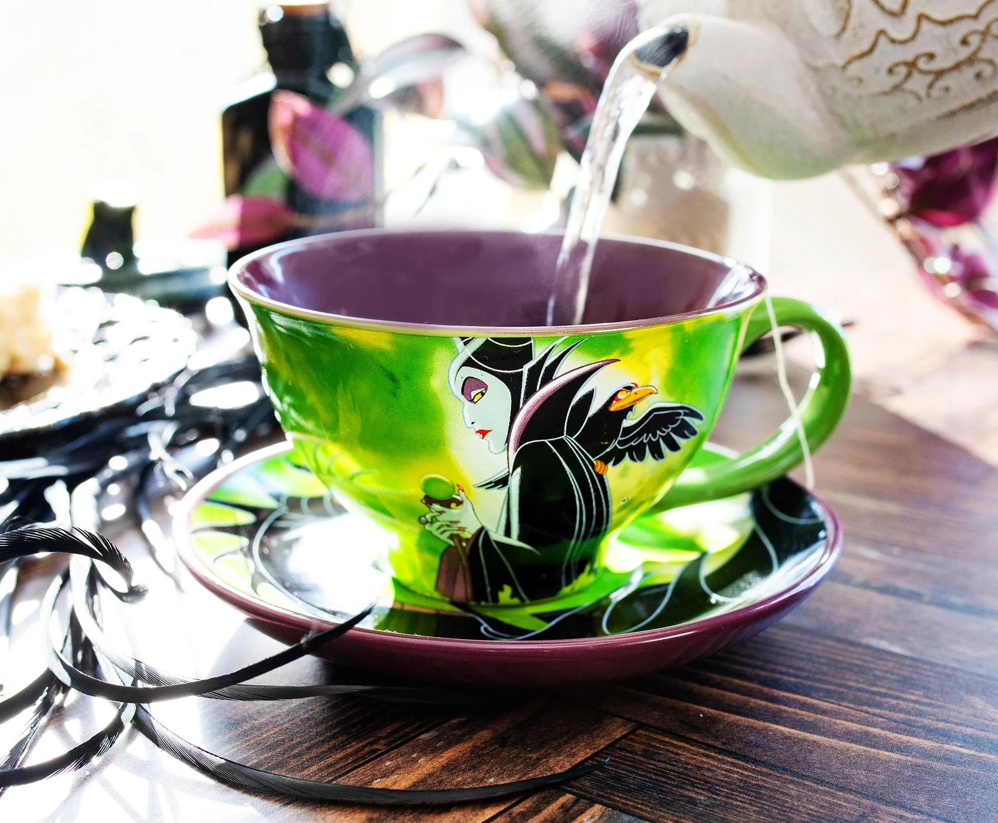 Disney Villains Maleficent Ceramic Teacup and Saucer Set - Image 7