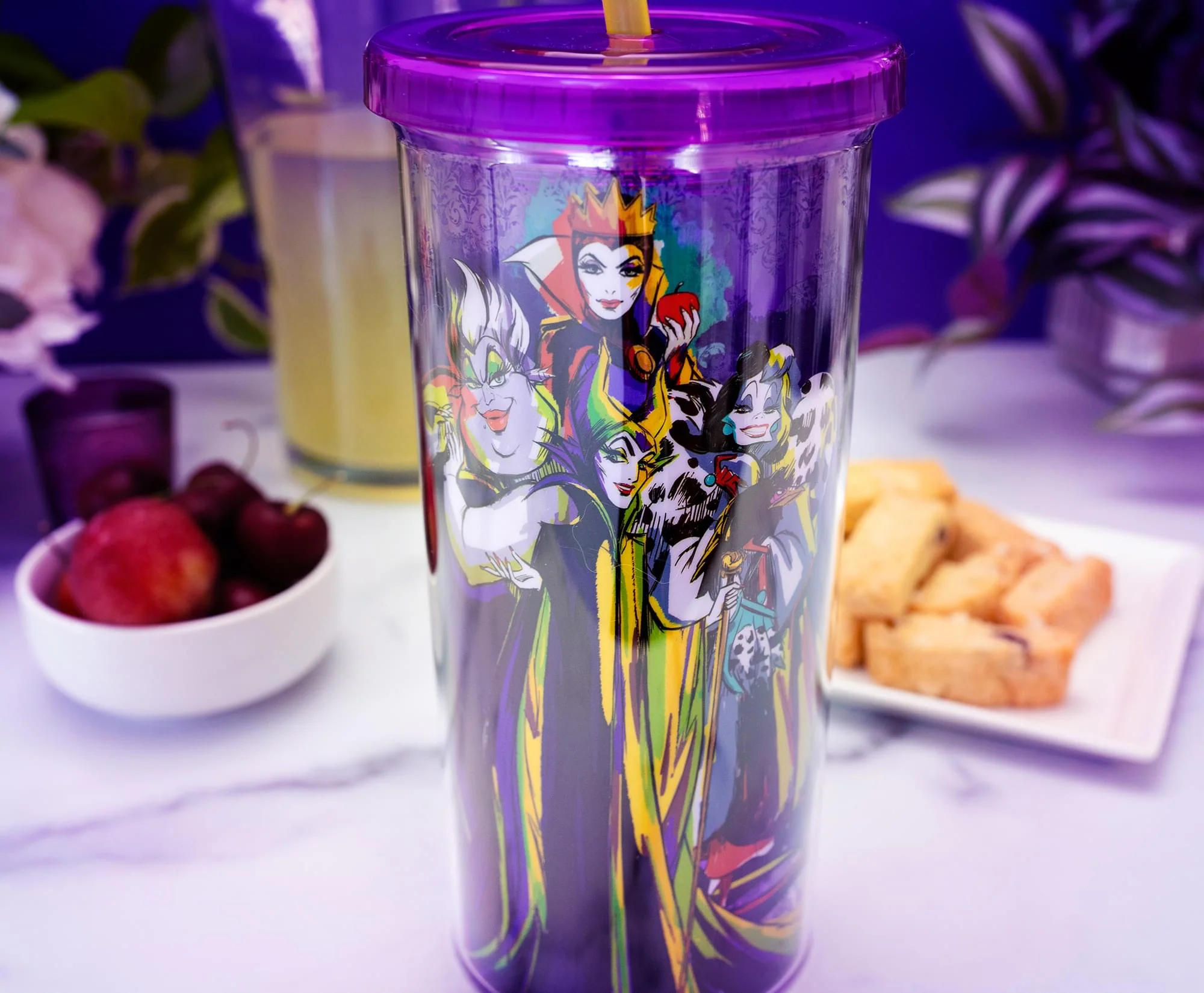 Disney Villains Plastic Cold Cup With Lid and Straw | Holds 20 Ounces - Image 4