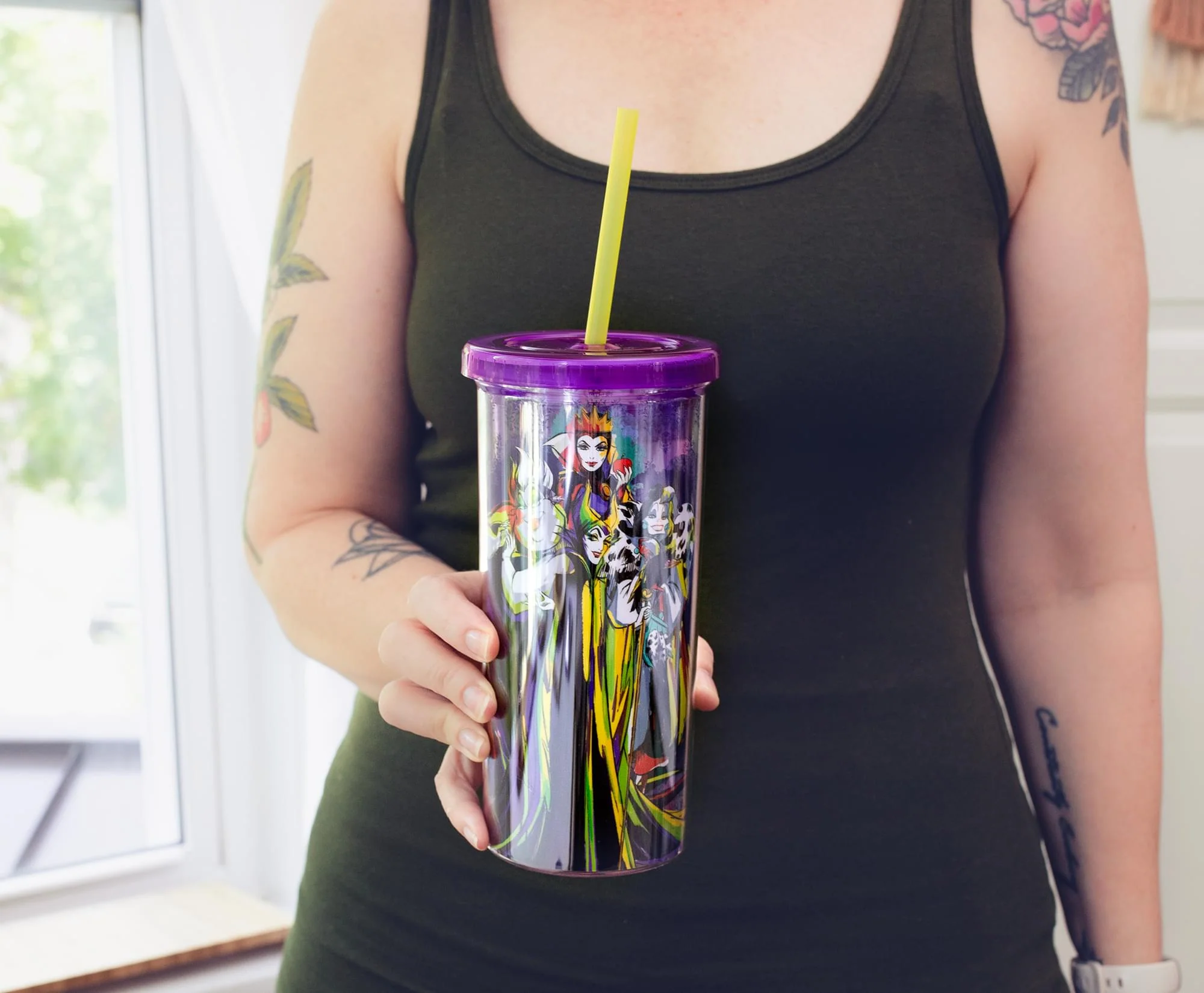 Disney Villains Plastic Cold Cup With Lid and Straw | Holds 20 Ounces - Image 7