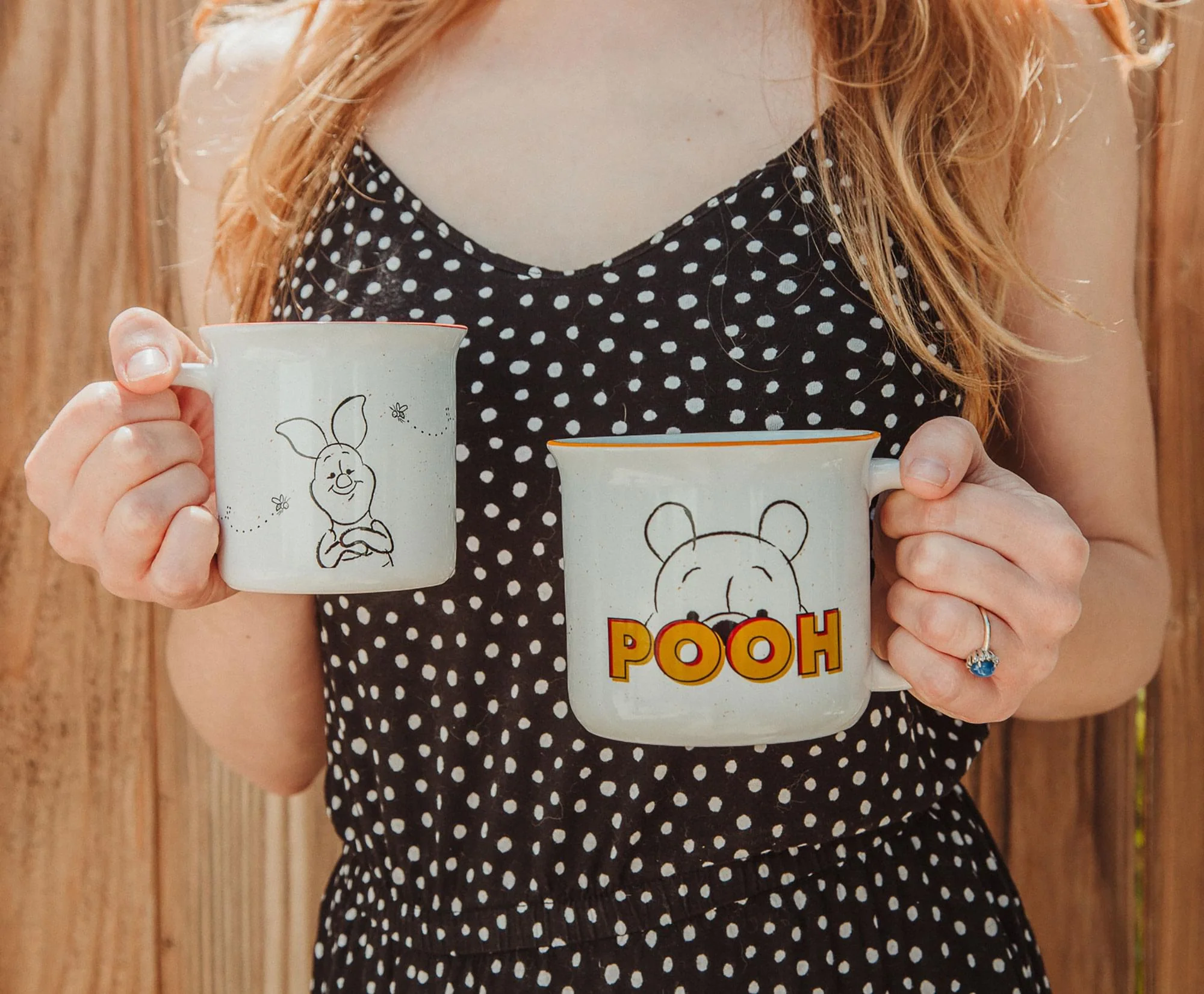 Disney Winnie the Pooh and Piglet Ceramic Camper Mugs | Set of 2 - Image 3