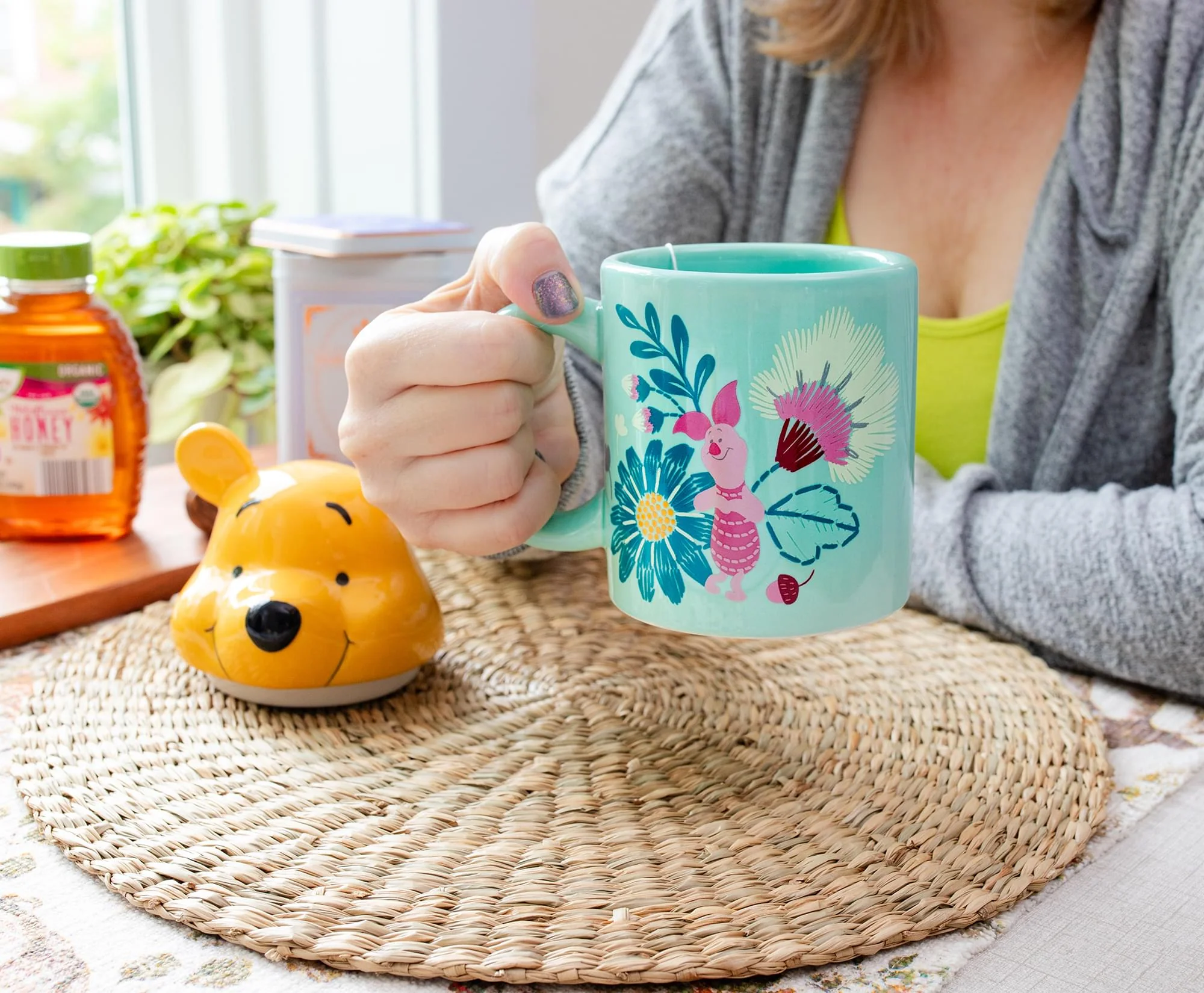 Disney Winnie the Pooh Ceramic Mug With Sculpted Topper | Holds 18 Ounces - Image 8