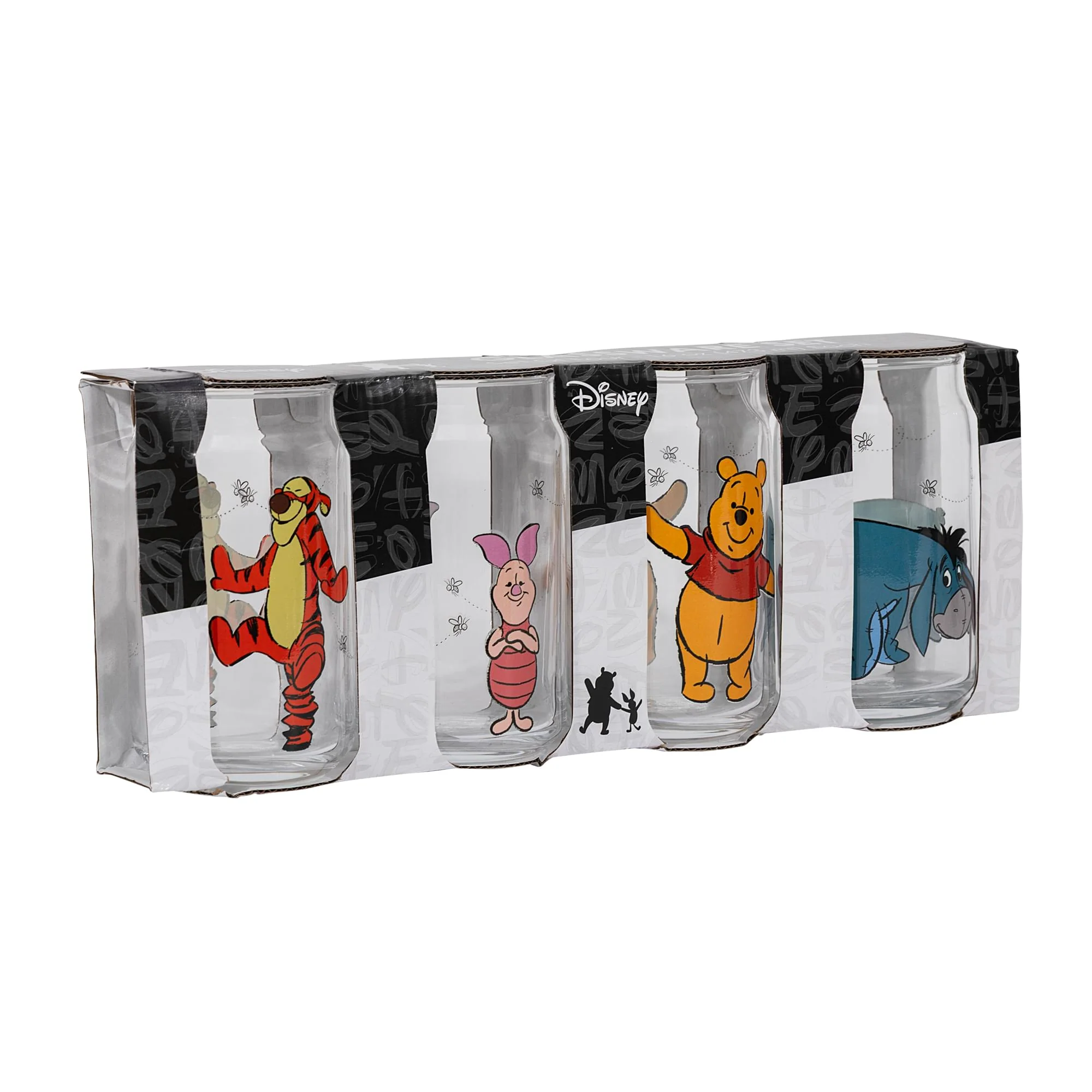 Disney Winnie The Pooh Characters 4-Piece Glass Can Set | Each Holds 16 Ounces - Image 3