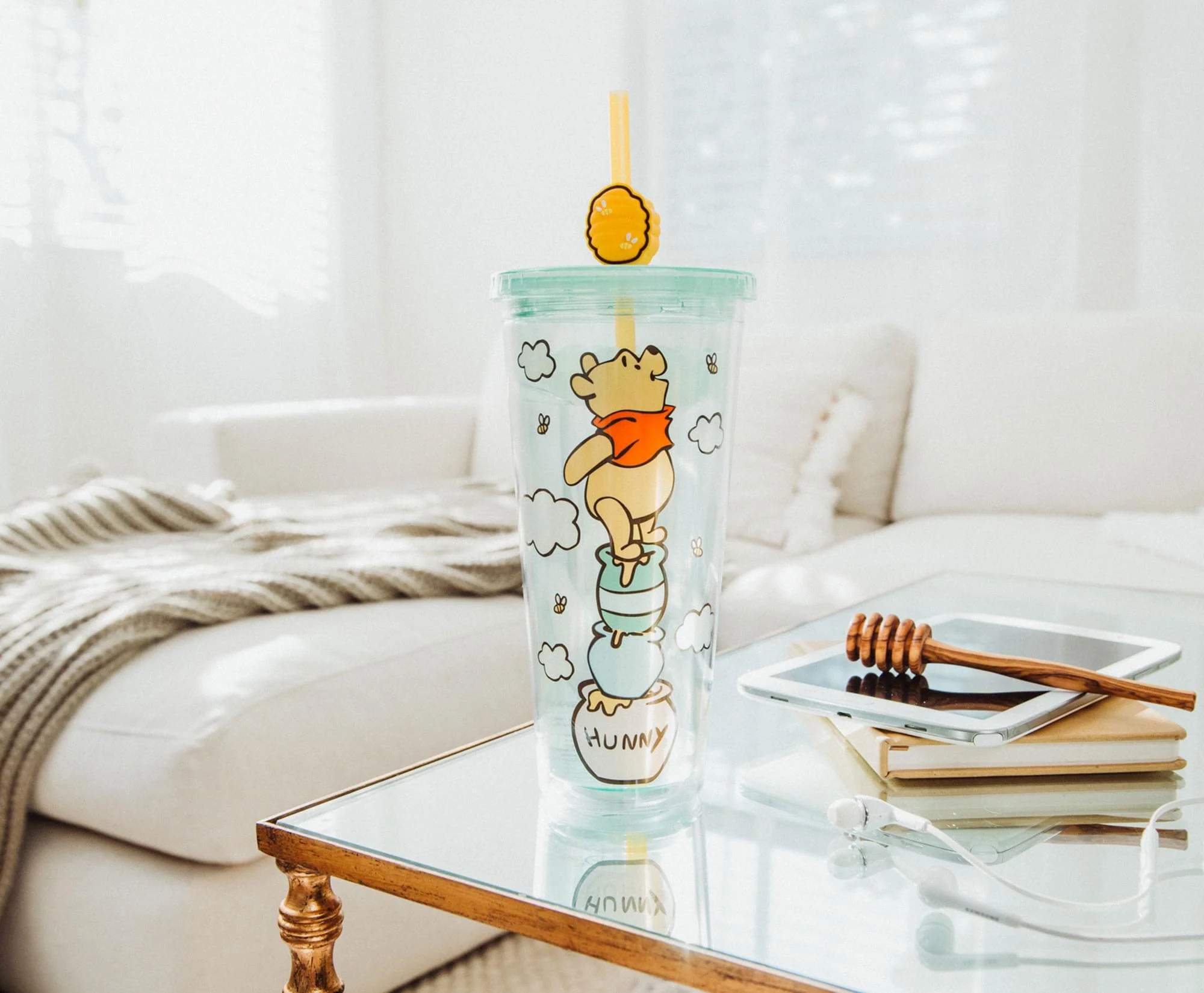 Disney Winnie the Pooh Hunny Pot Carnival Cup With Lid and Straw | Hold 24 Ounce - Image 3