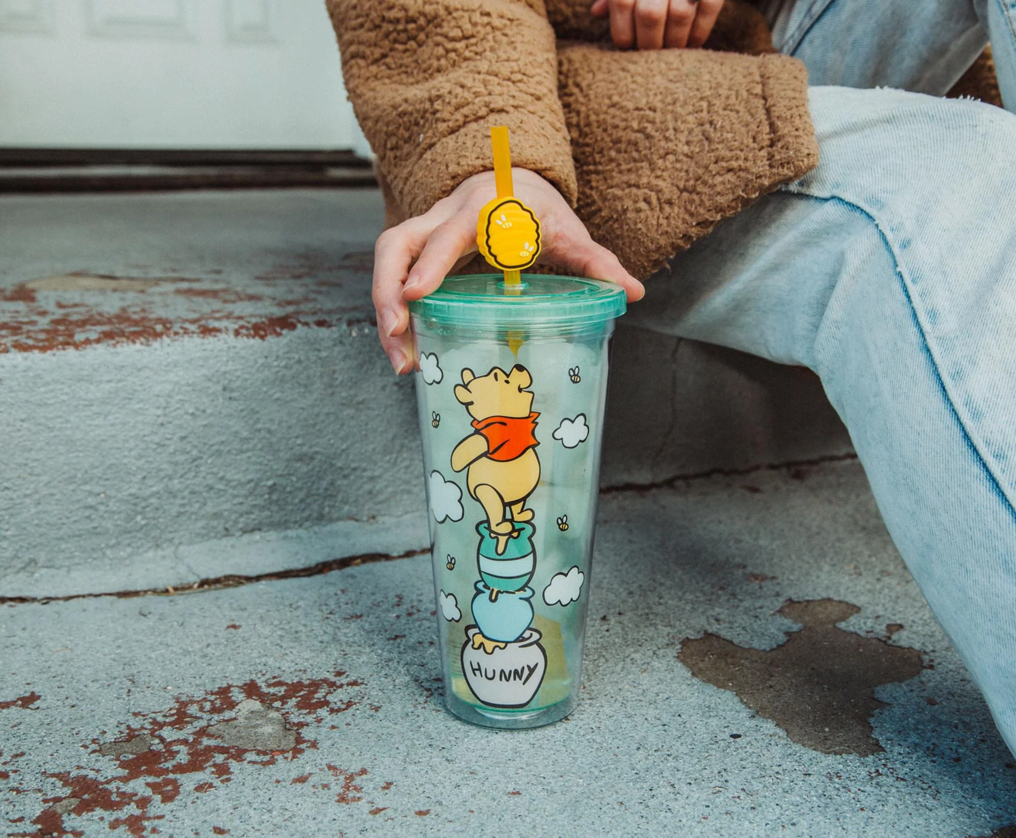 Disney Winnie the Pooh Hunny Pot Carnival Cup With Lid and Straw | Hold 24 Ounce - Image 7