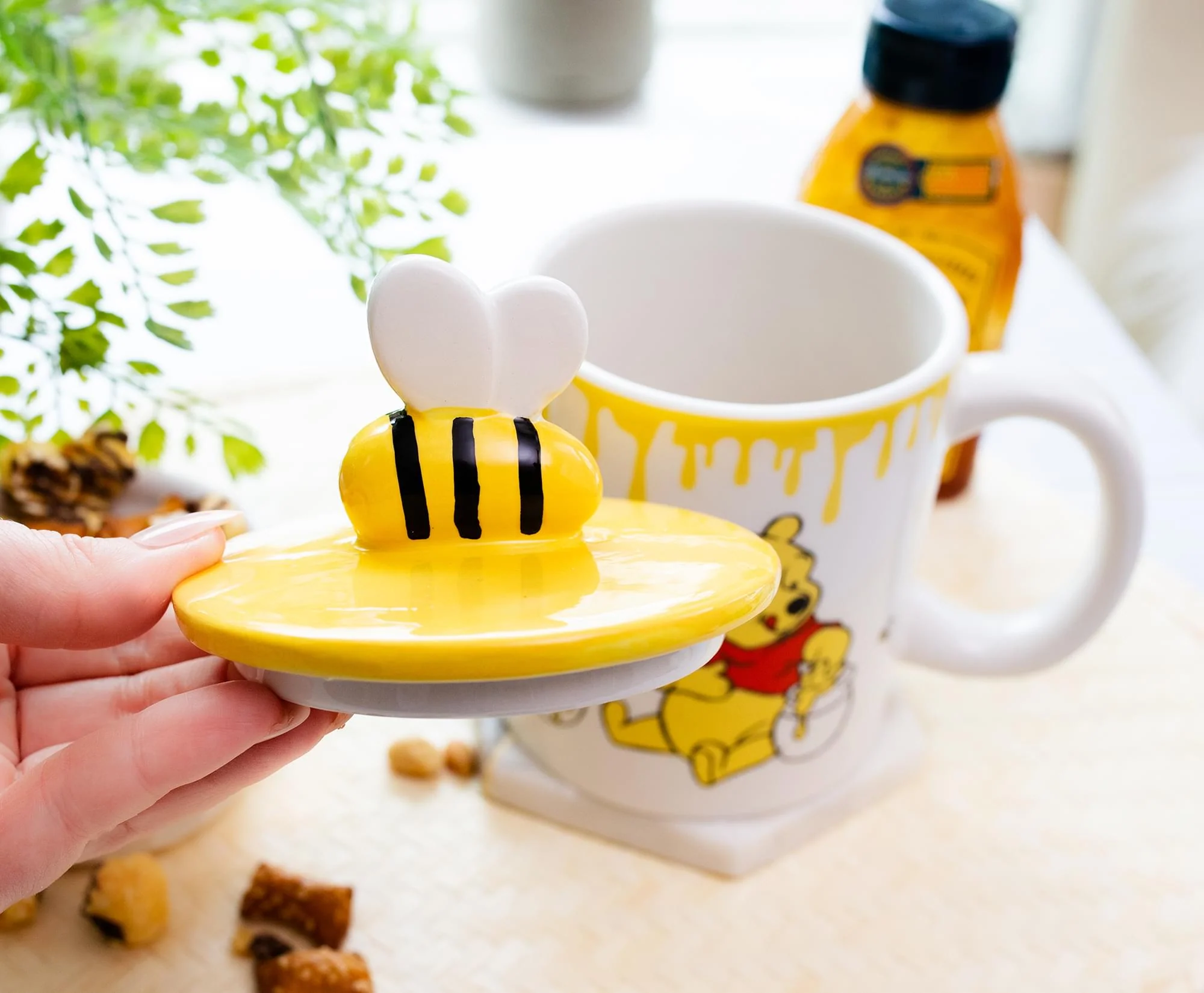 Disney Winnie The Pooh Hunny Pot Ceramic Mug With Lid | Holds 18 Ounces - Image 8