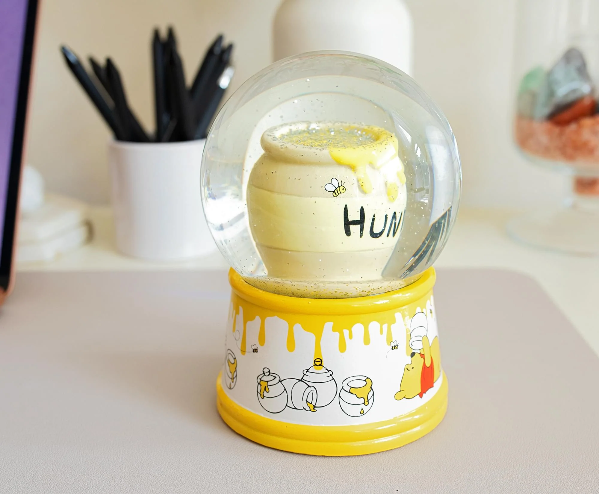 Disney Winnie The Pooh Hunny Pot Light-Up Snow Globe | 6 Inches Tall - Image 7