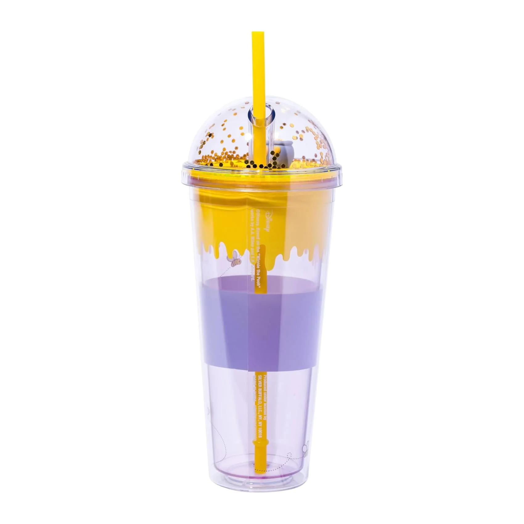 Disney Winnie The Pooh Hunny Pot Confetti Carnival Cup With Lid and Straw - Image 3