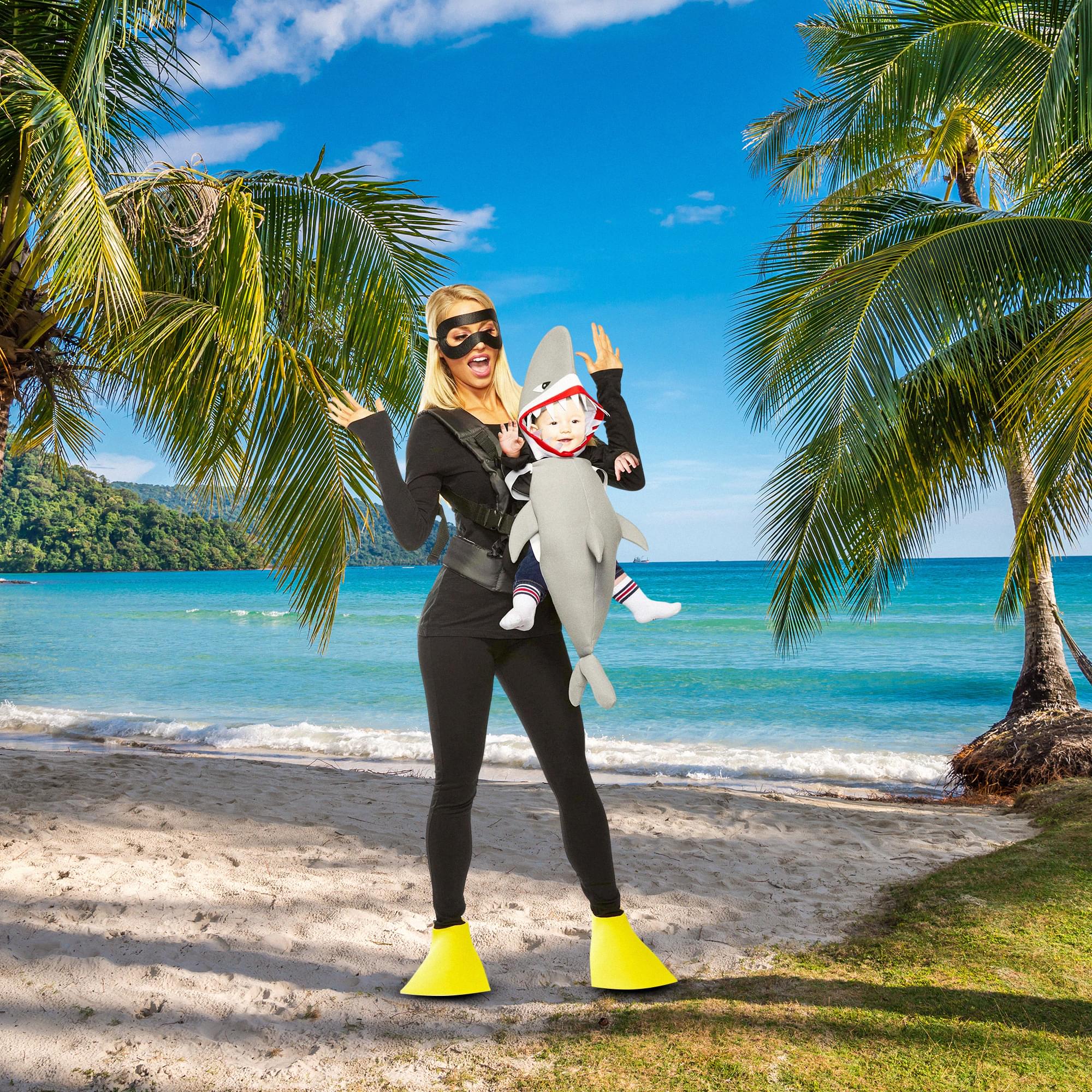 Diver & Shark Adult & Infant Carrier Costume | One Size - Image 4