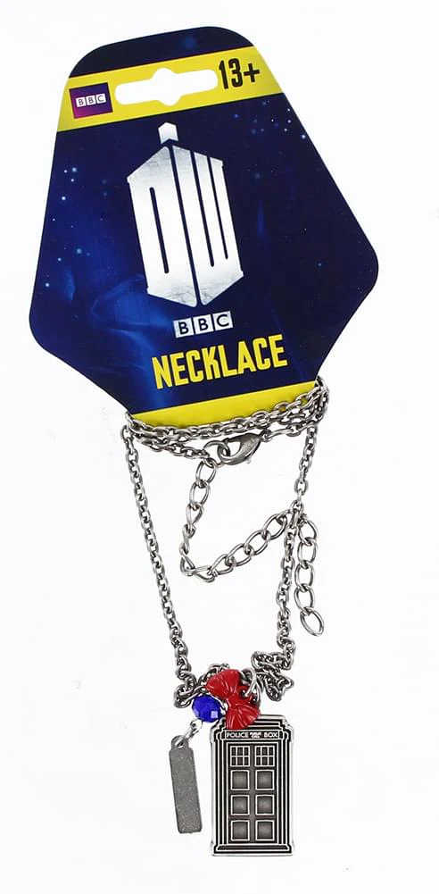 Doctor Who Stainless Steel Multi-Charm TARDIS Necklace - Image 2