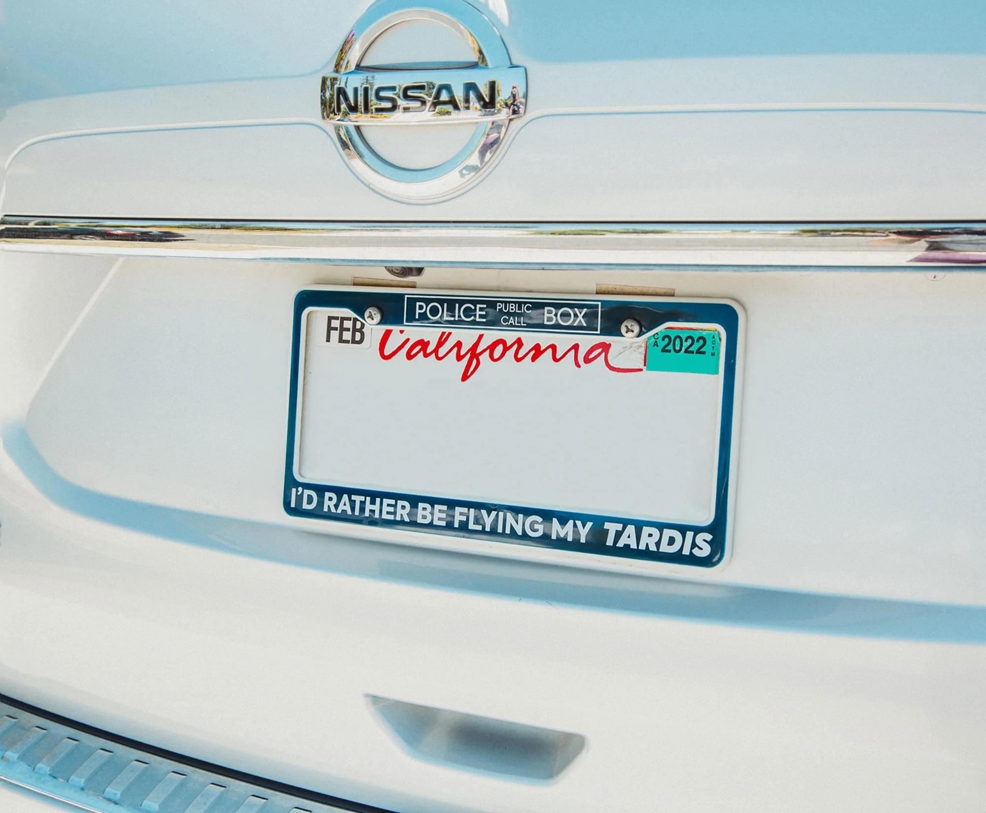 Doctor Who "I'd Rather Be Flying My TARDIS" Plastic License Plate Frame - Image 6