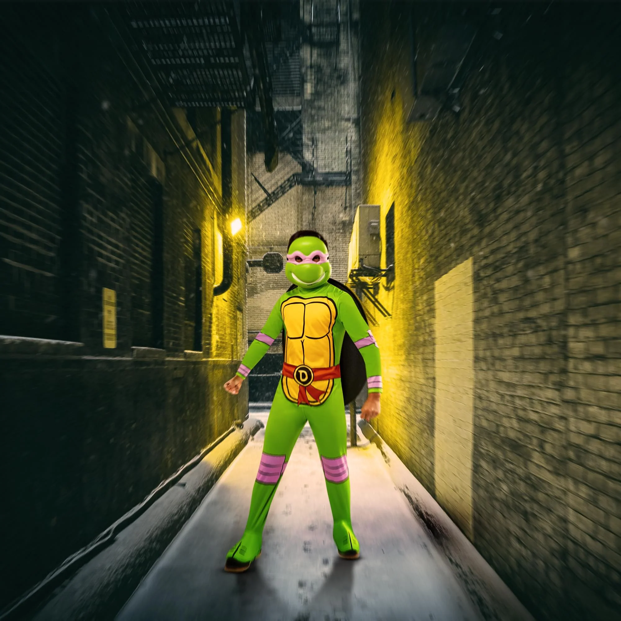 TMNT Donatello Boy's Costume Jumpsuit and Mask - Image 2
