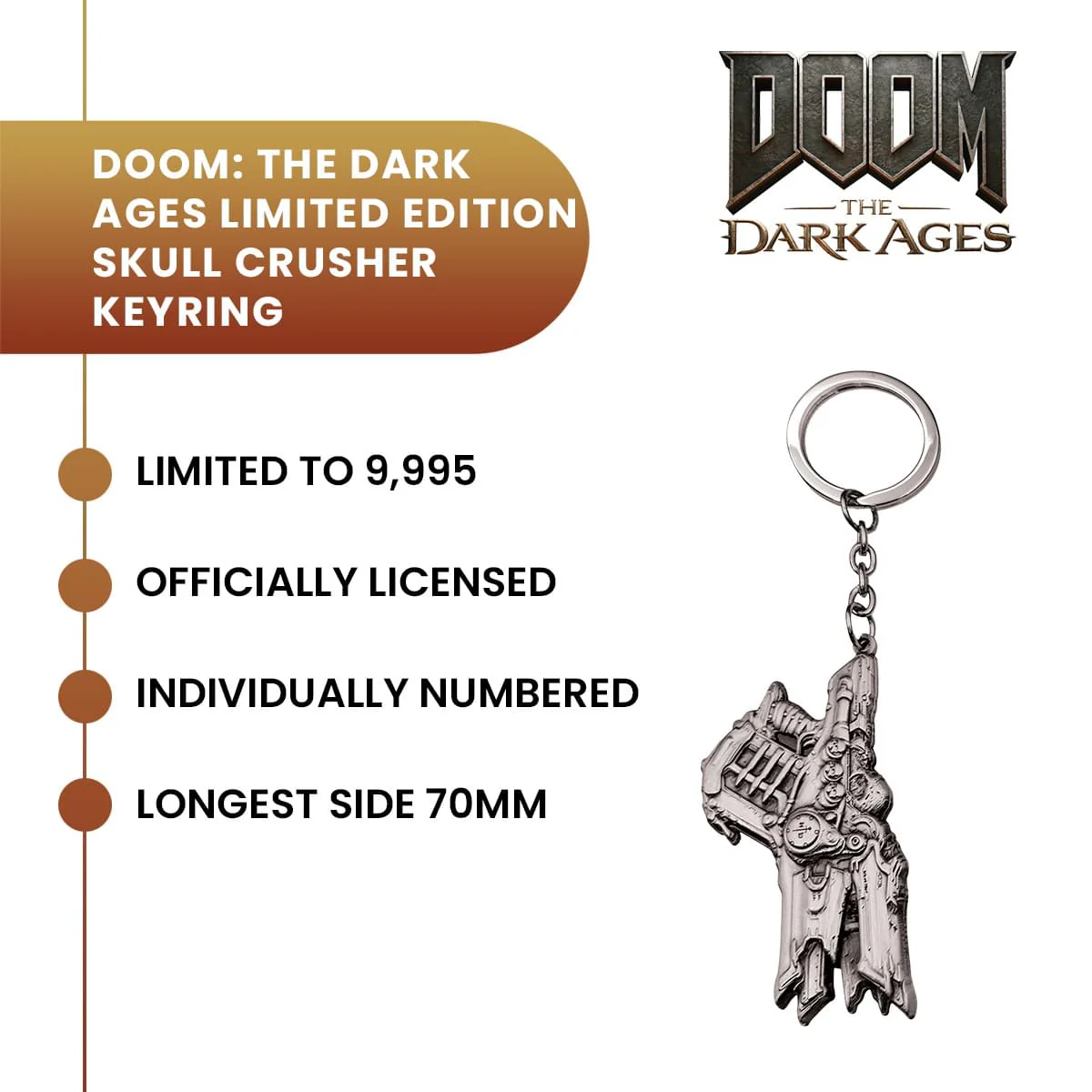 Doom: The Dark Ages Limited Edition Skull Crusher Keyring - Image 7