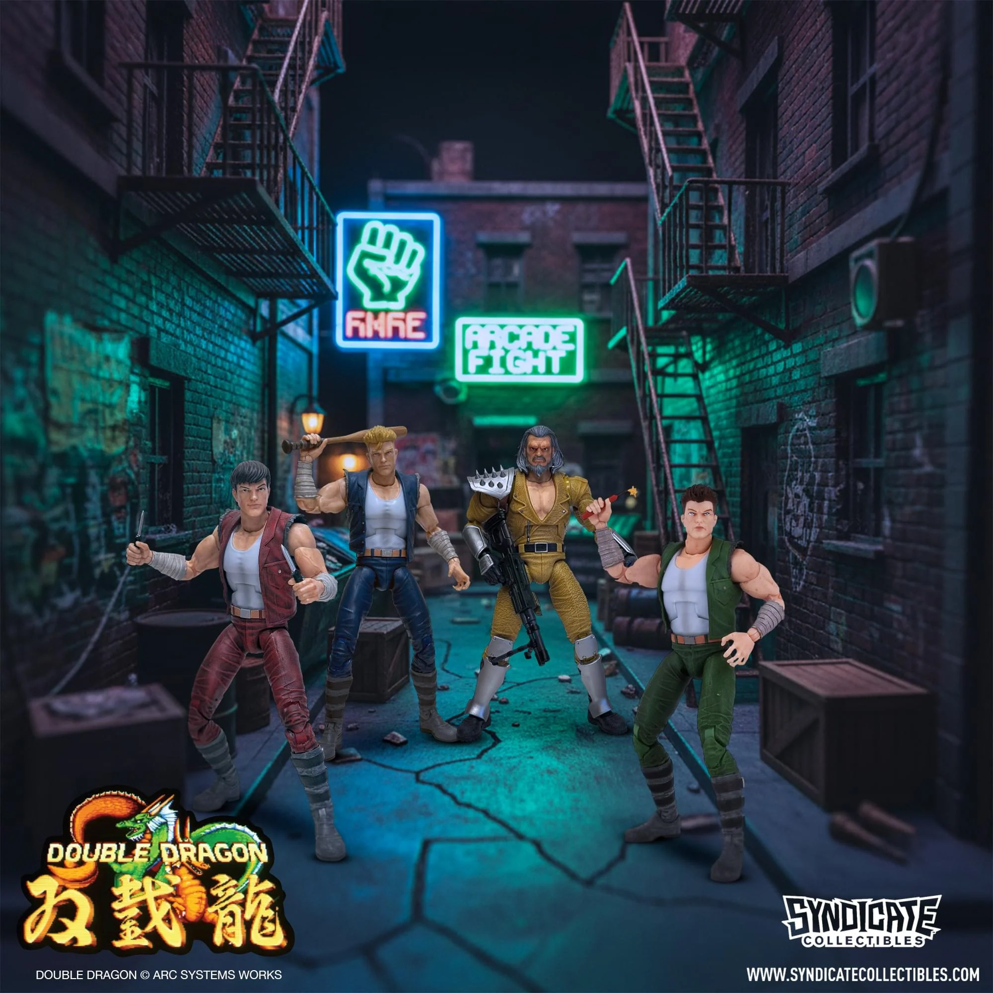Double Dragon Deluxe Action Figure Set Of 4 | Billy, Jimmy, Willy, Jeff - Image 5
