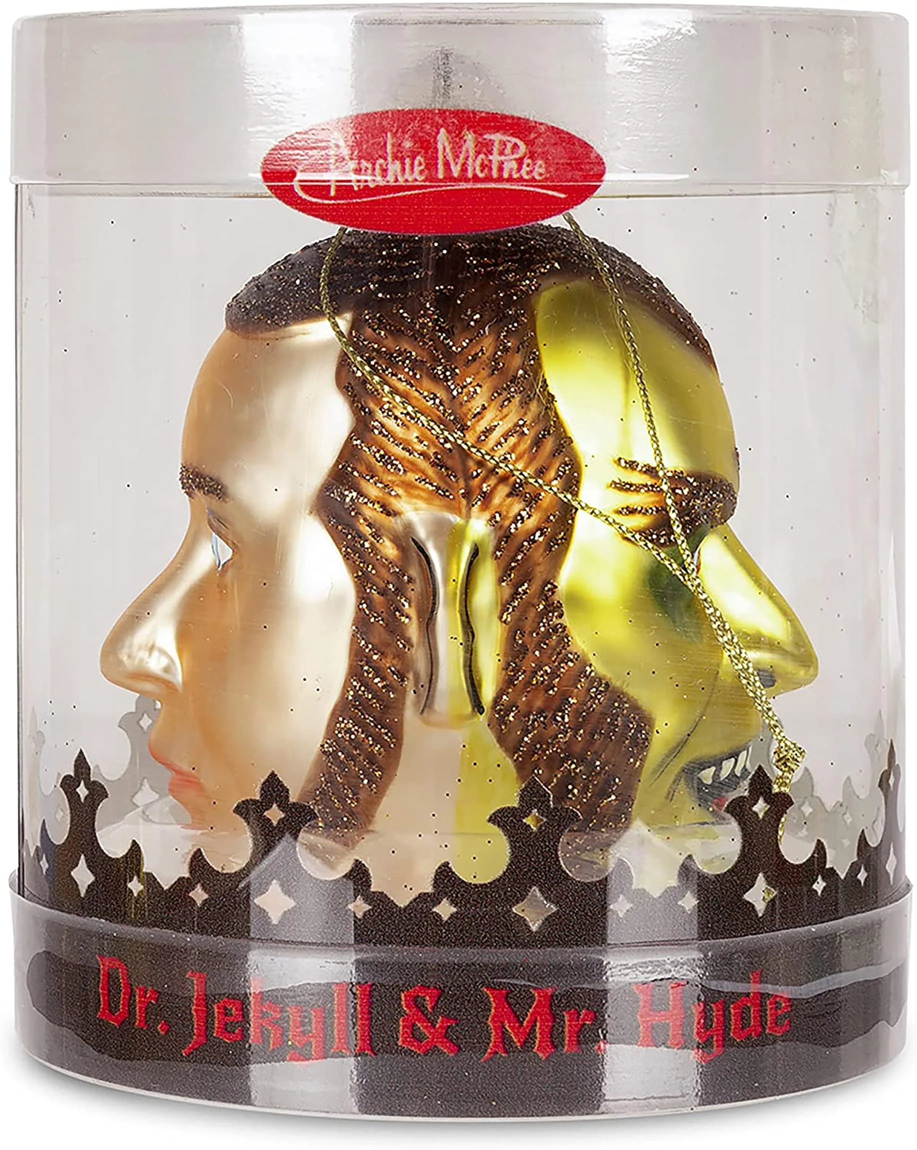 Dr. Jekyll & Mr. Hyde Glass Two-Sided Holiday Ornament - Image 3