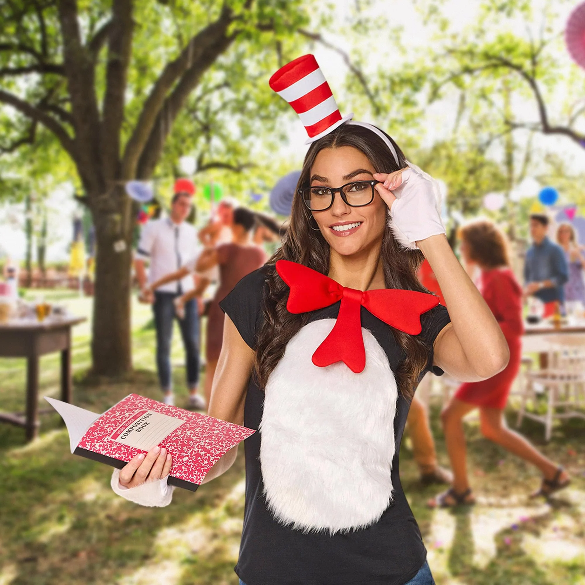 Dr Seuss Cat In The Hat Quik Change⢠Adult Costume Kit |One Size - Image 4