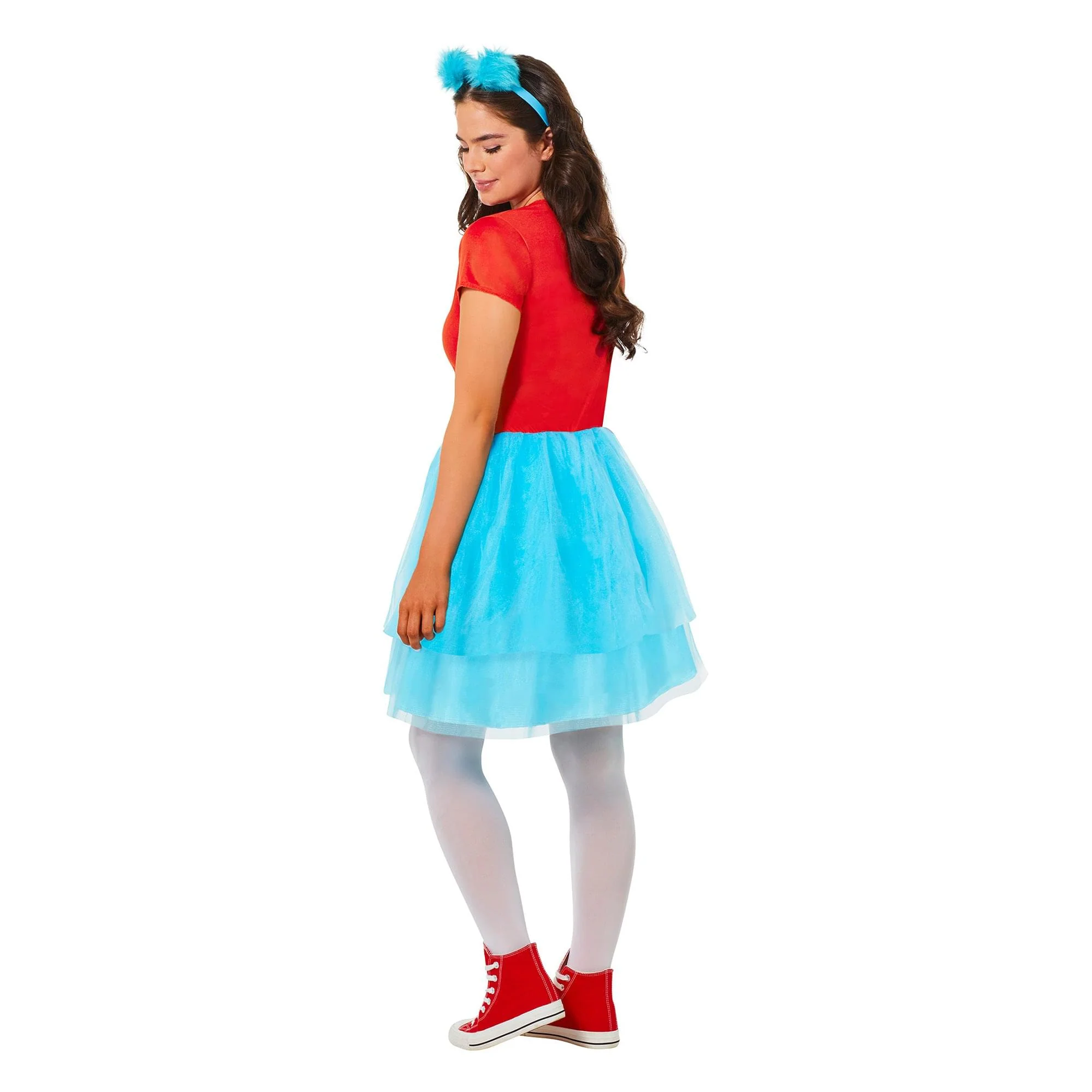 Dr Seuss Cat In The Hat Thing Dress Adult Costume - Image 3