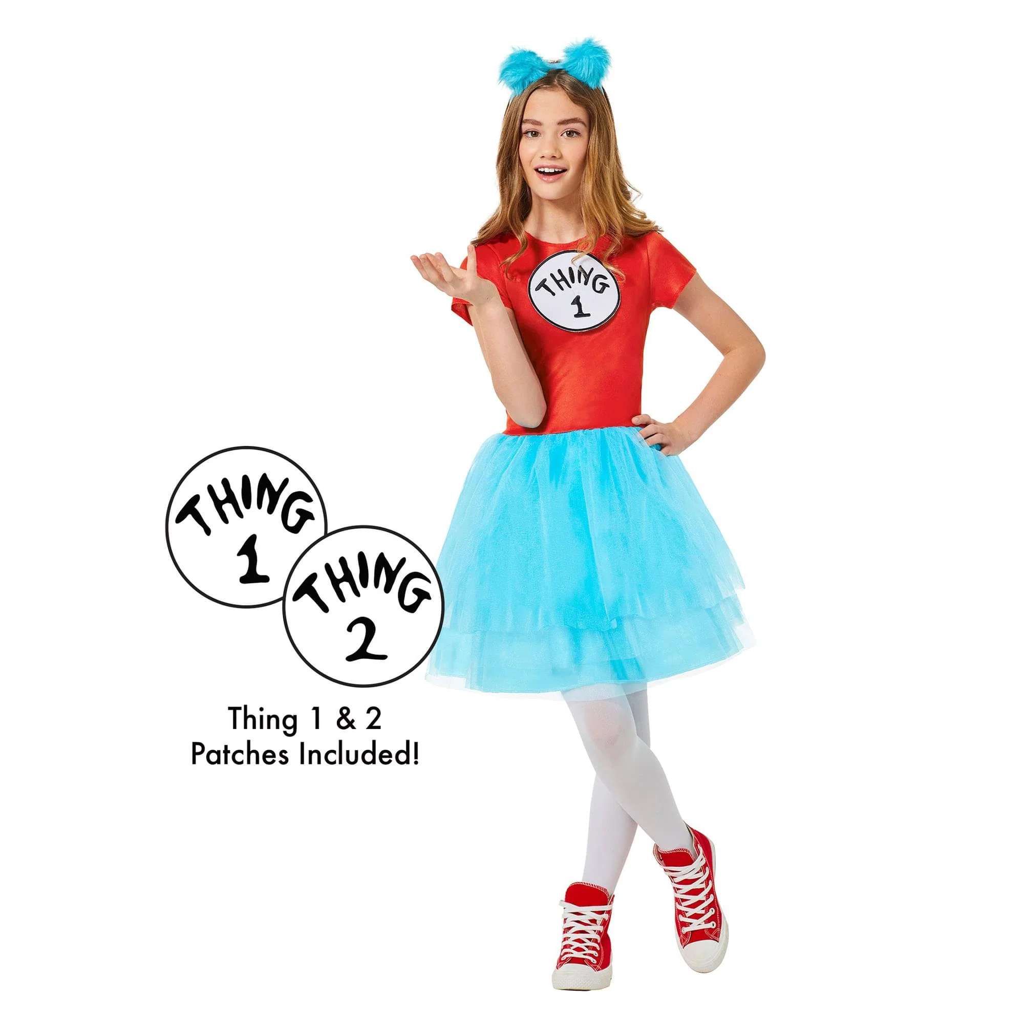Dr Seuss Cat In The Hat Thing Dress Child Costume - Image 12