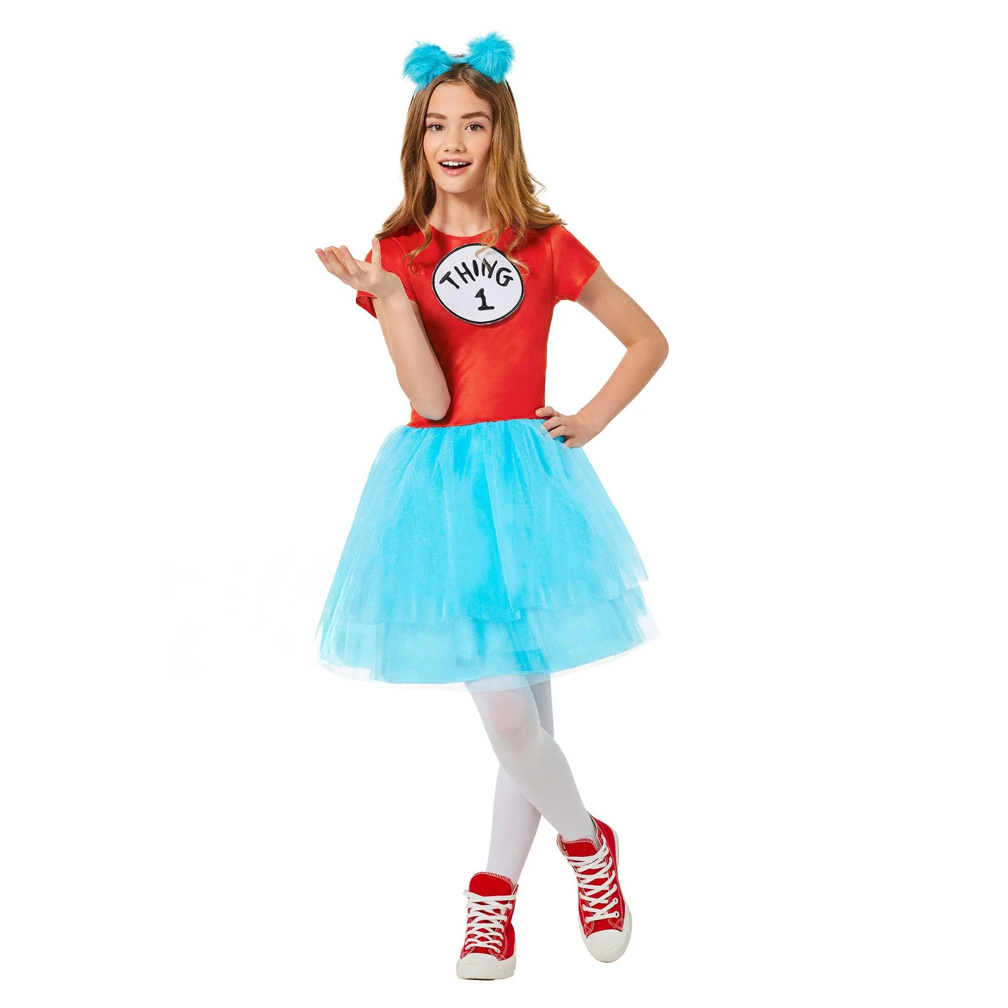 Dr Seuss Cat In The Hat Thing Dress Child Costume - Image 9