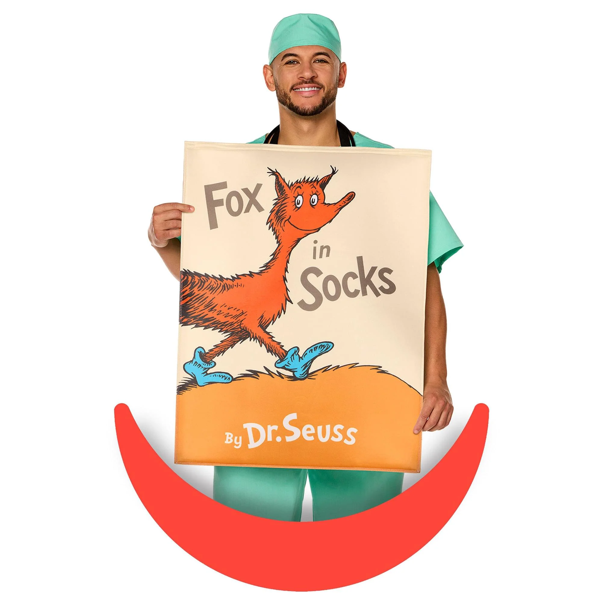 Dr Seuss Fox In Sox Book Quik Change⢠Adult Costume | One Size - Image 4