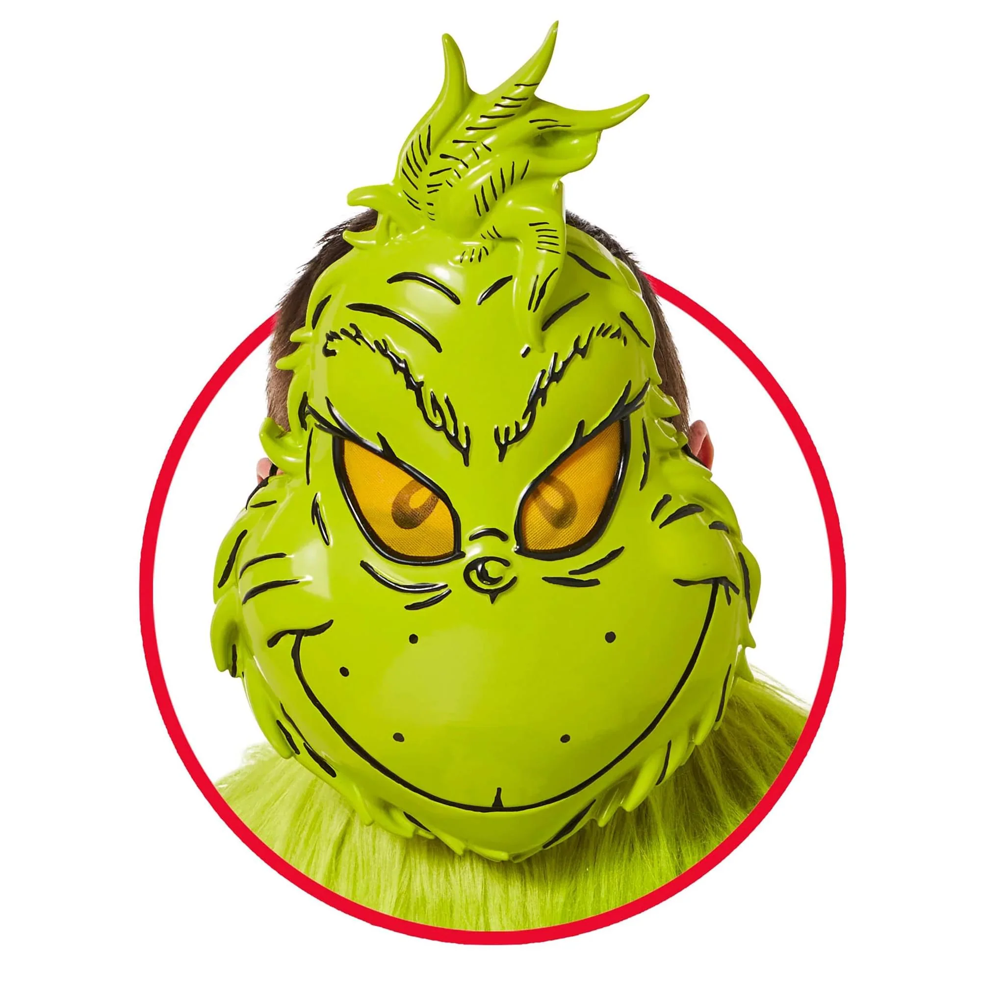 Dr. Seuss Grinch Adult Costume Mask | One Size Fits Most - Image 2