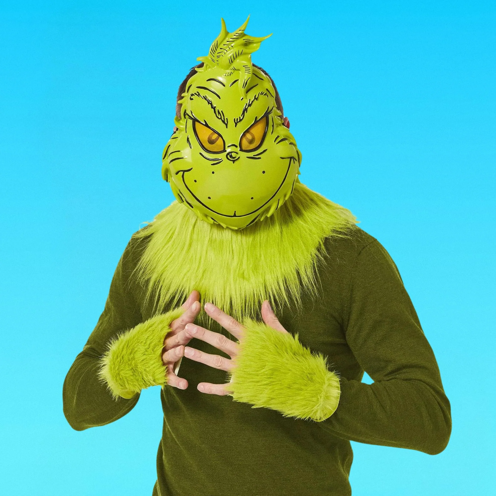 Dr. Seuss Grinch Adult Costume Mask | One Size Fits Most - Image 3