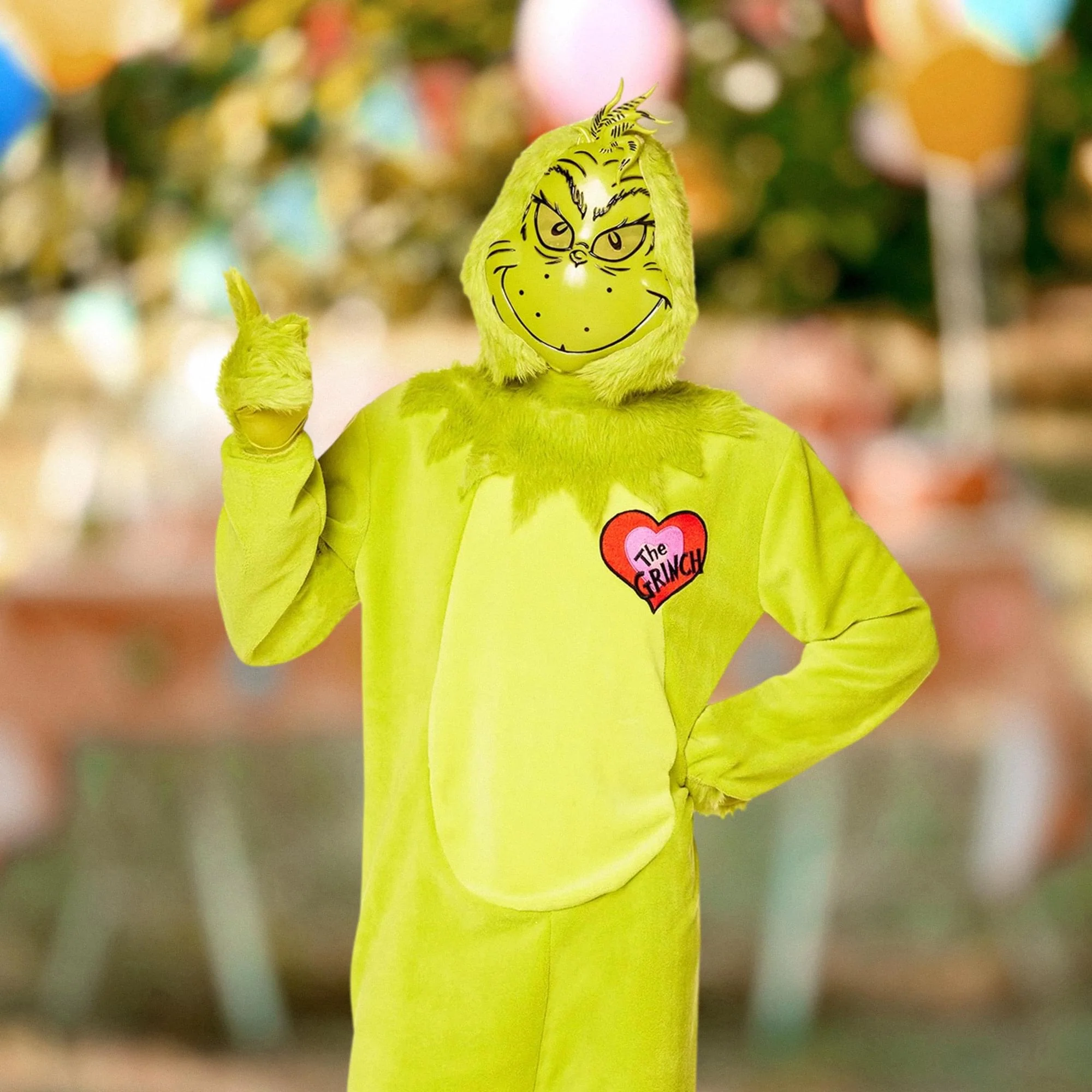 Dr. Seuss Grinch Deluxe Adult Costume Jumpsuit - Image 11