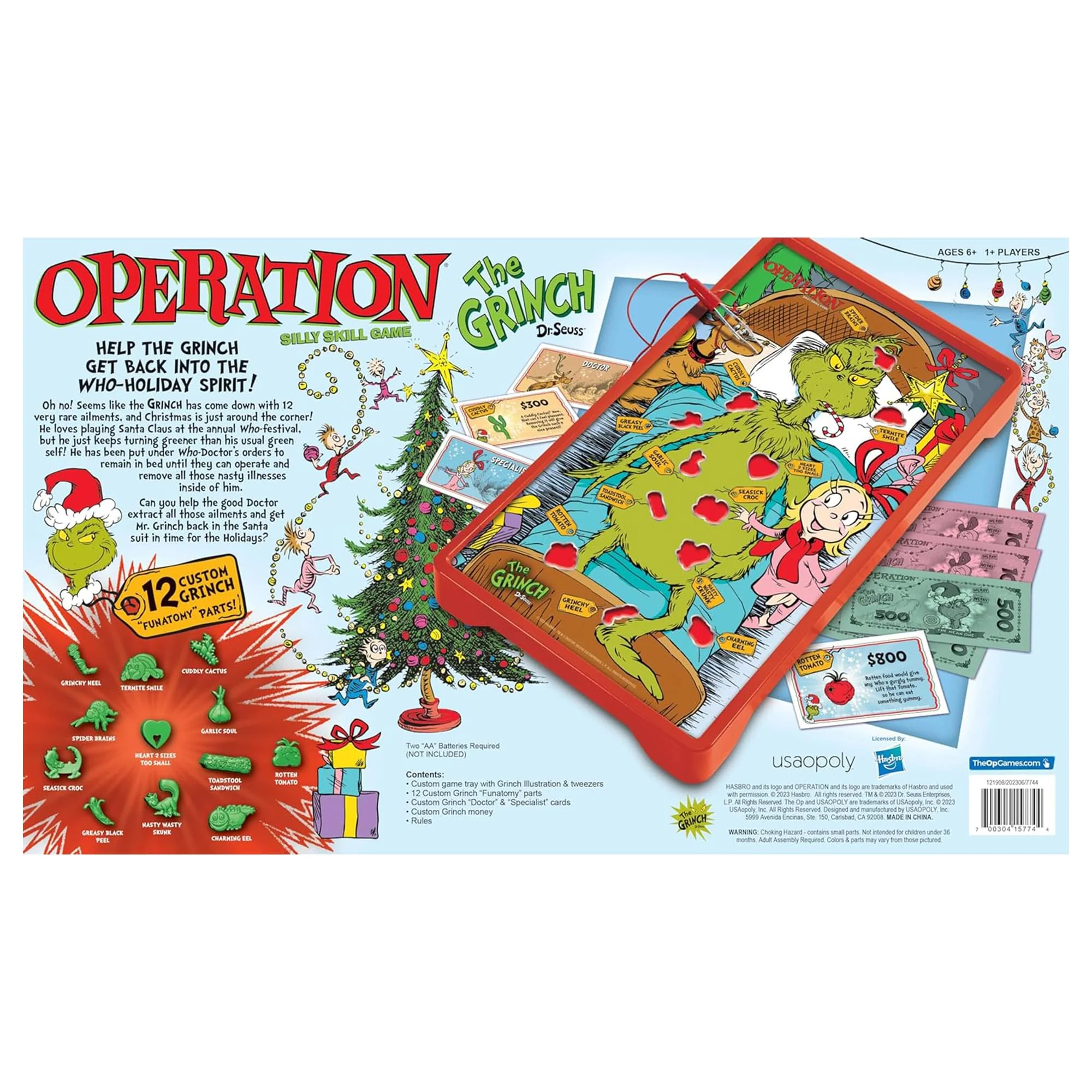 Dr. Seuss The Grinch Operation Board Game - Image 4