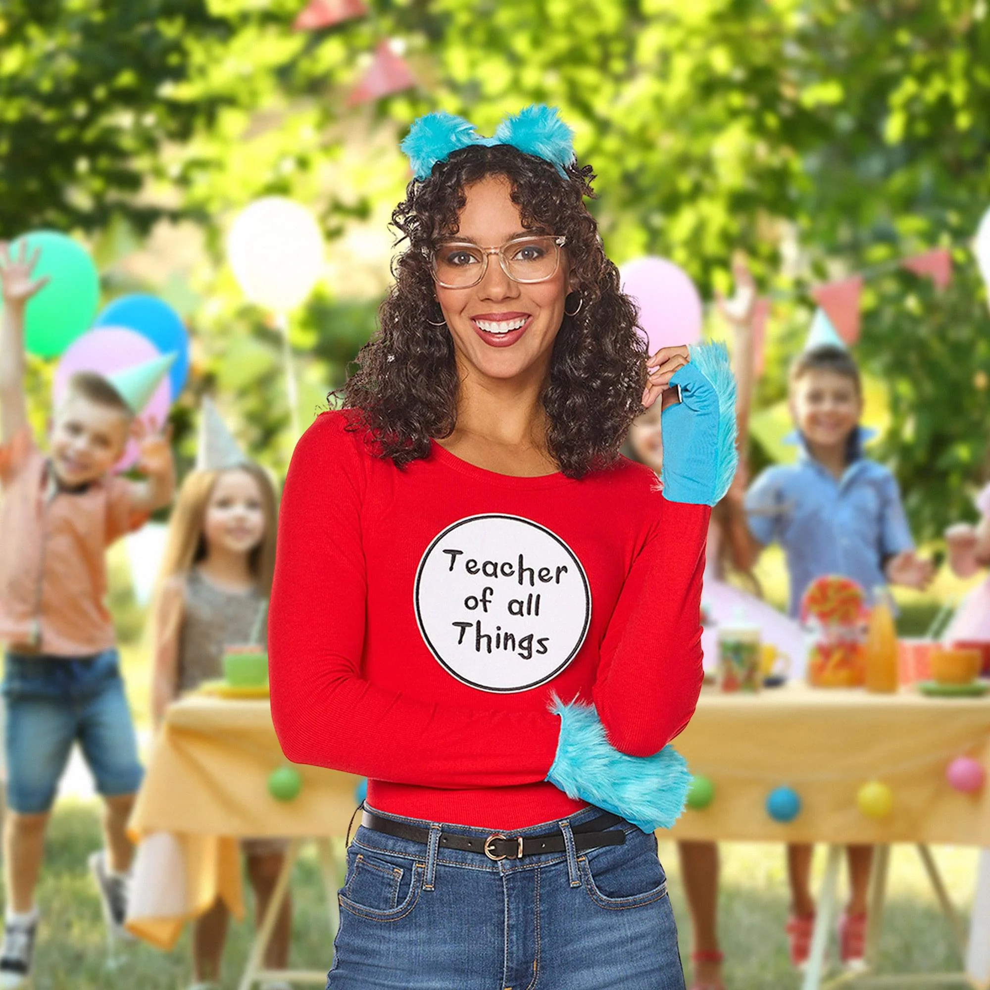 Dr Seuss Thing 1 Thing 2 Quik Change⢠Adult Costume Kit | One Size - Image 4