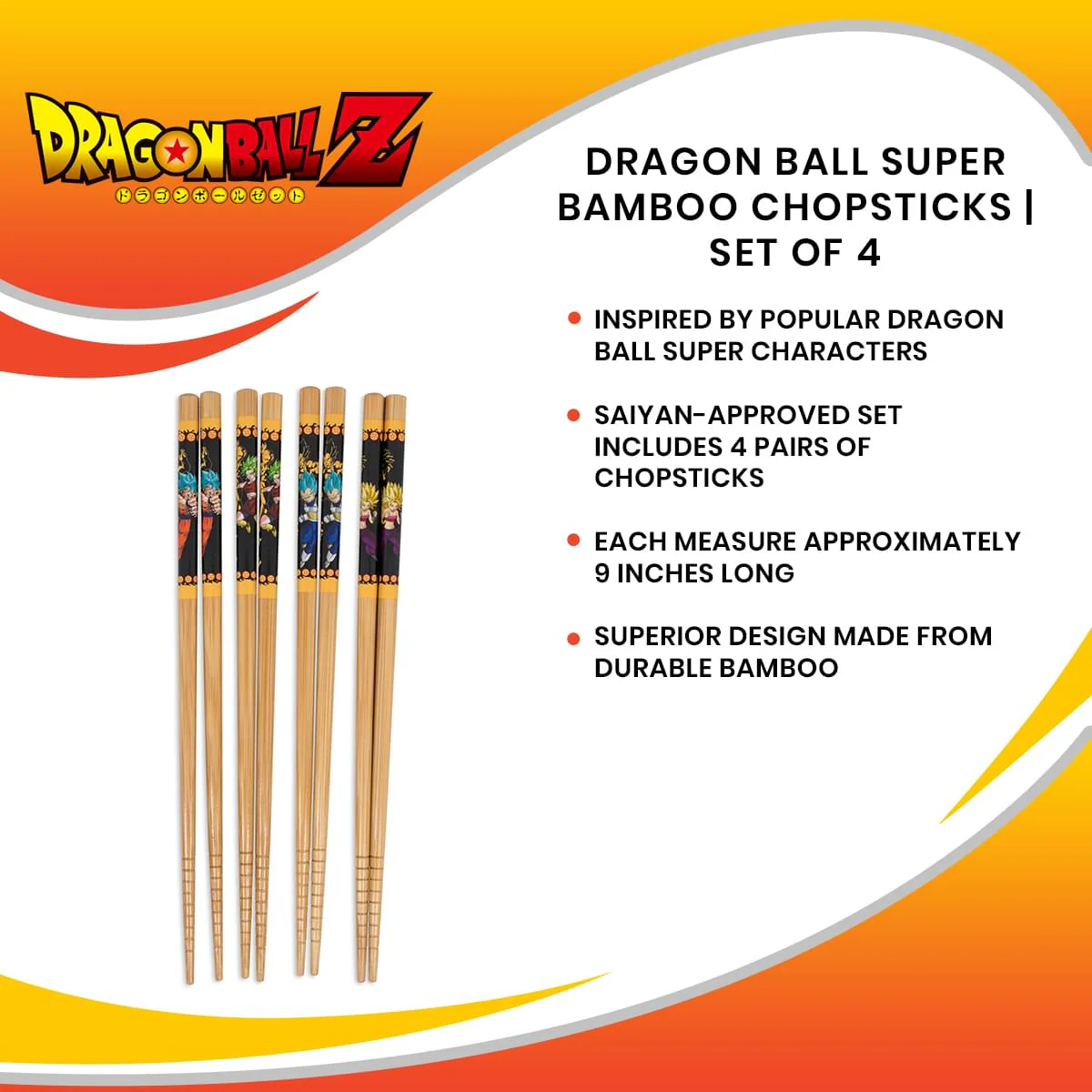 Dragon Ball Super Bamboo Chopsticks | Set of 4 - Image 7