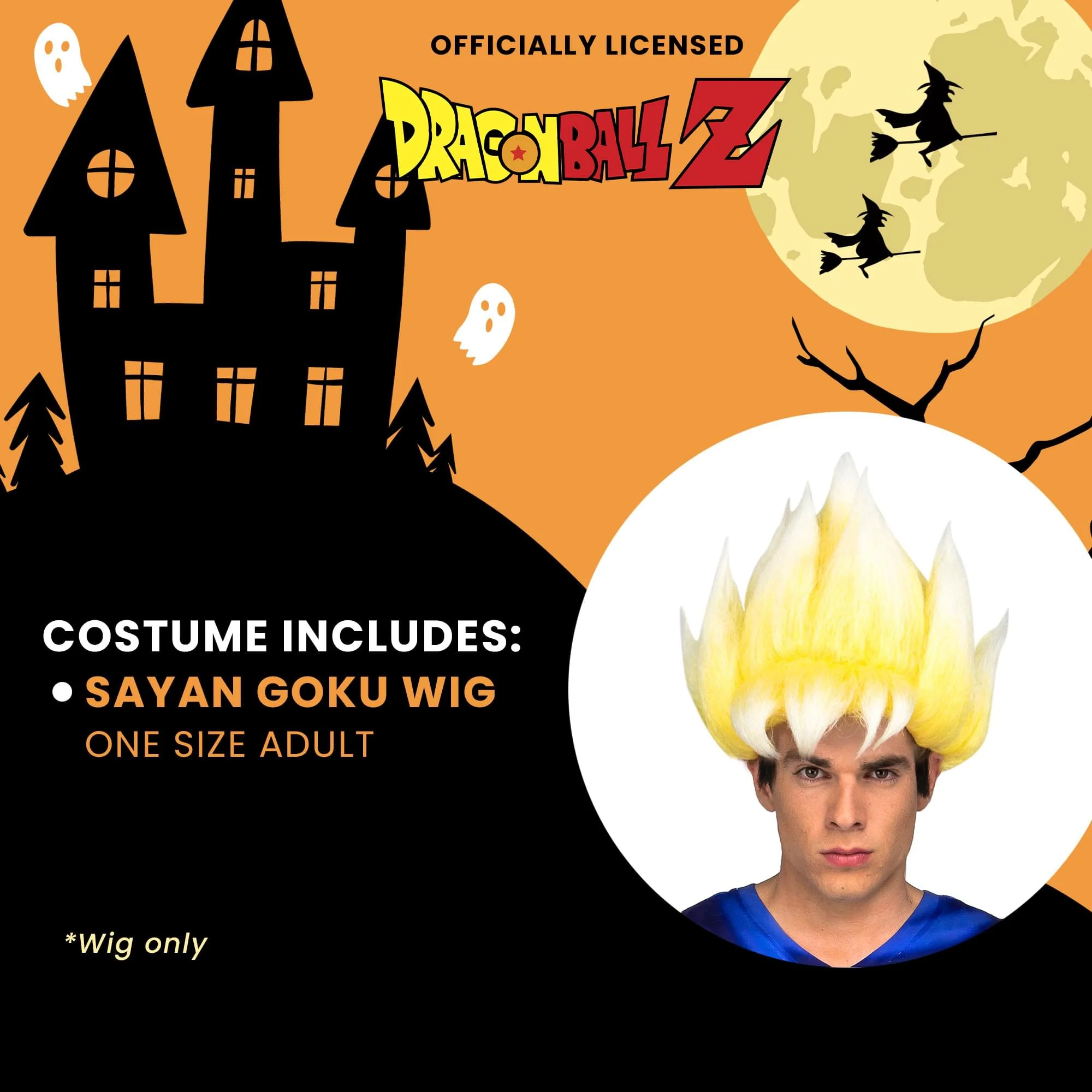 Dragon Ball Z Sayan Goku Wig One Size Adult - Image 4