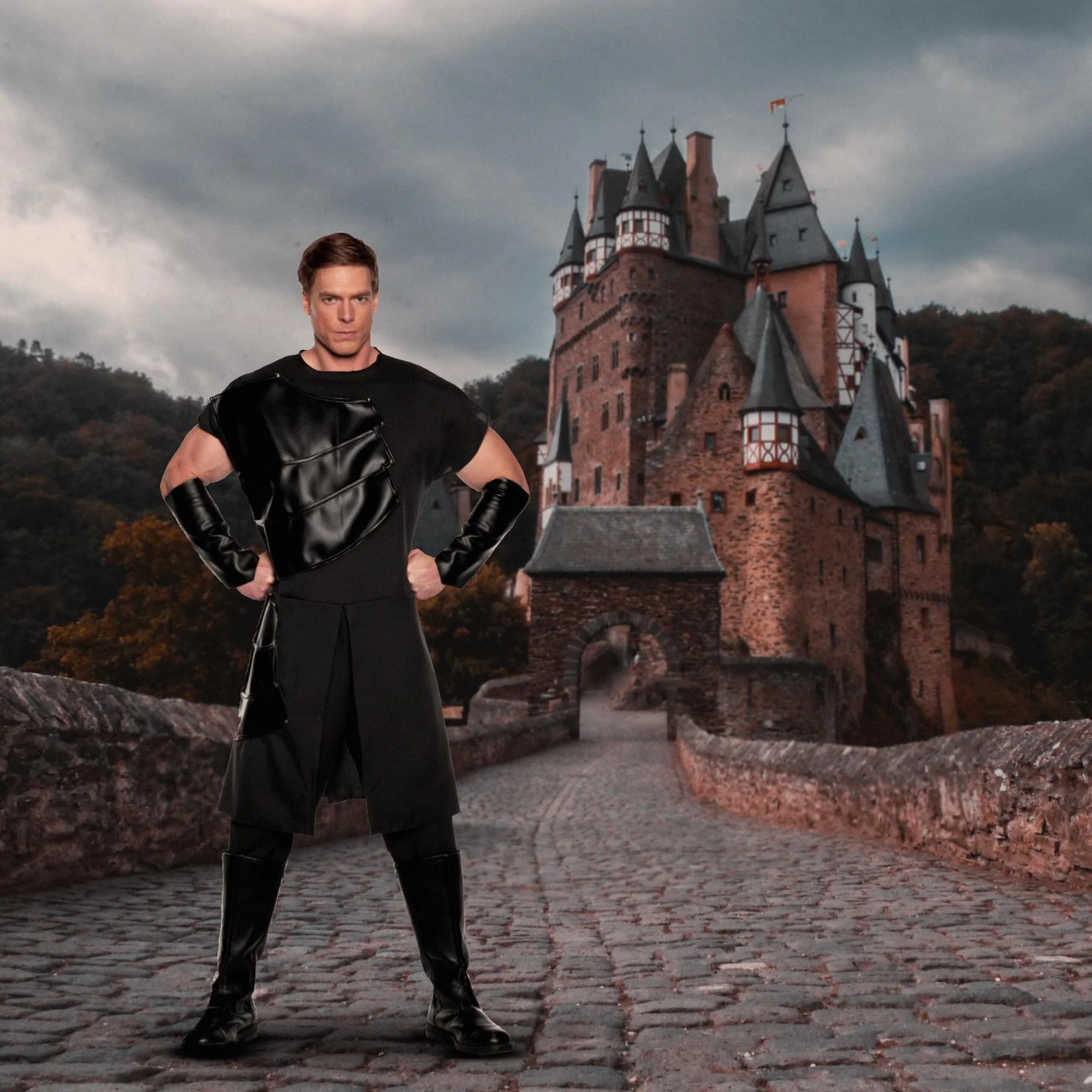 Dragon Slayer Black Adult Costume - Image 2