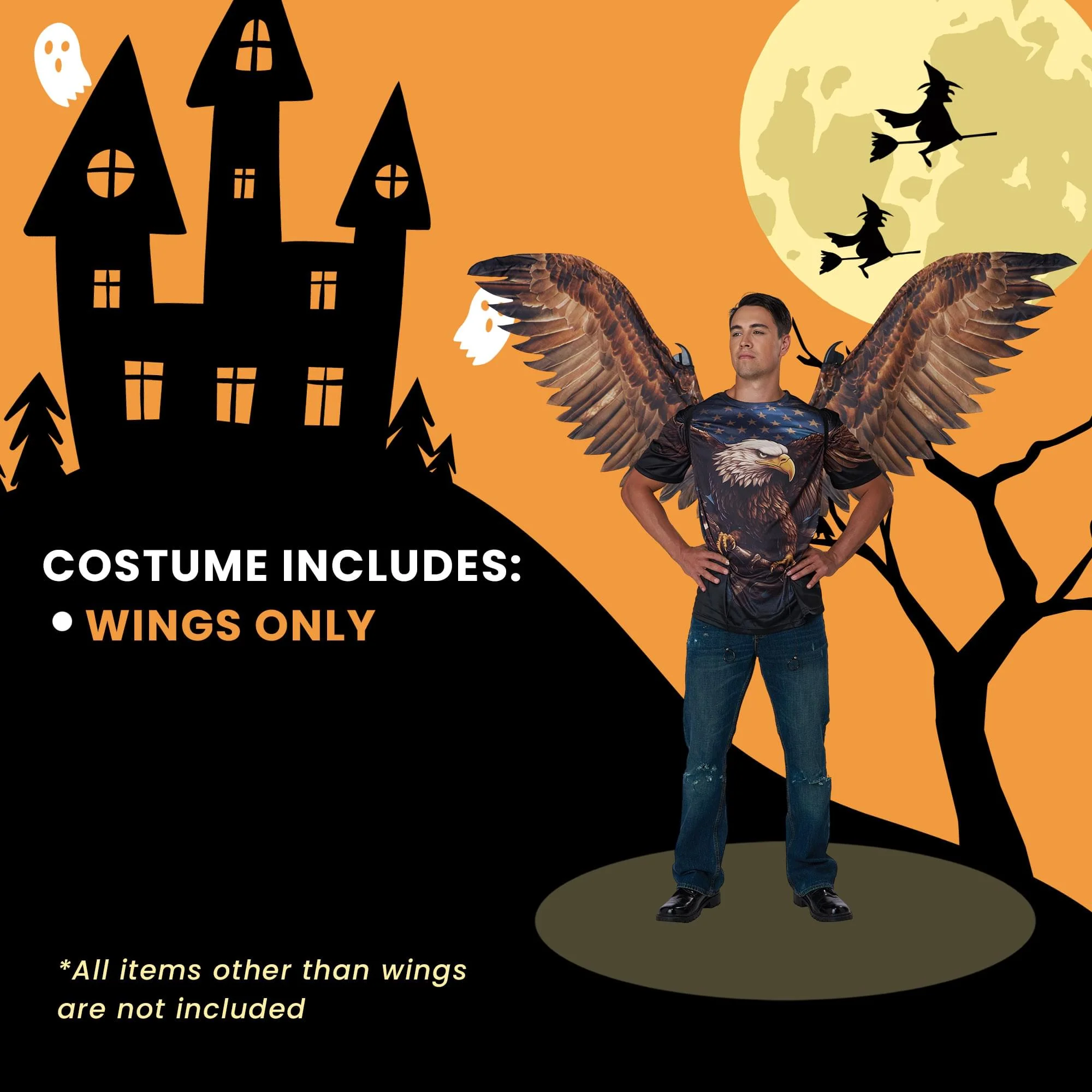 Eagle Bird Of Prey Costume Wings | One Size Fits Most - Image 6