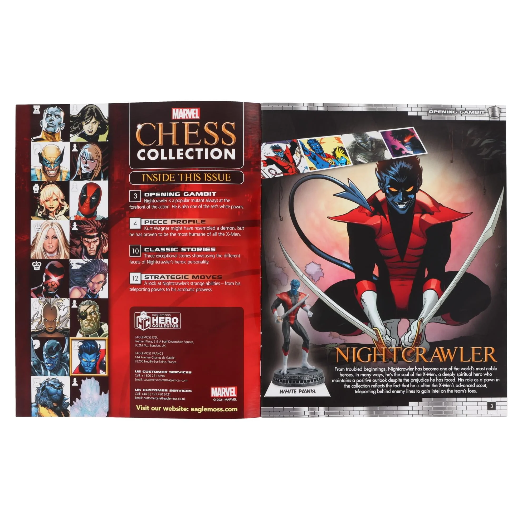 Eaglemoss Marvel Chess Collection Magazine | #37 Nightcrawler (Pawn) - Image 2
