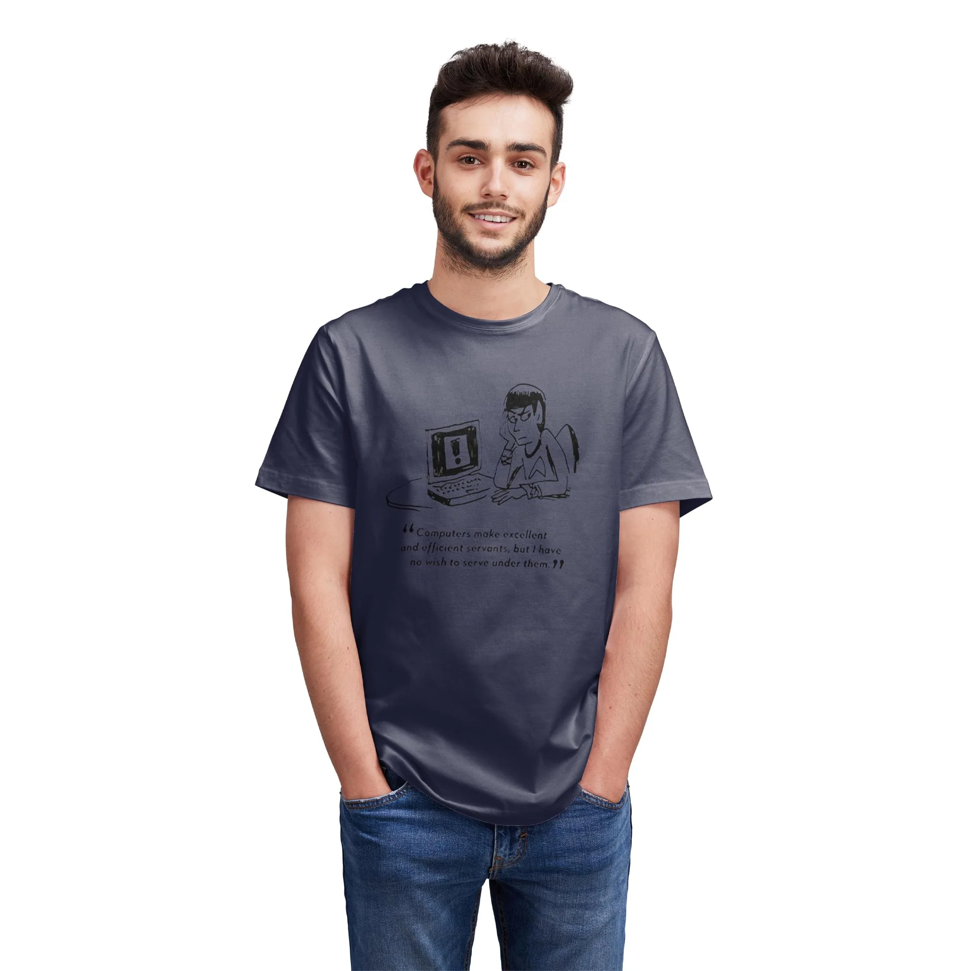 Eaglemoss Star Trek "Computers" Indigo T-Shirt - Image 5
