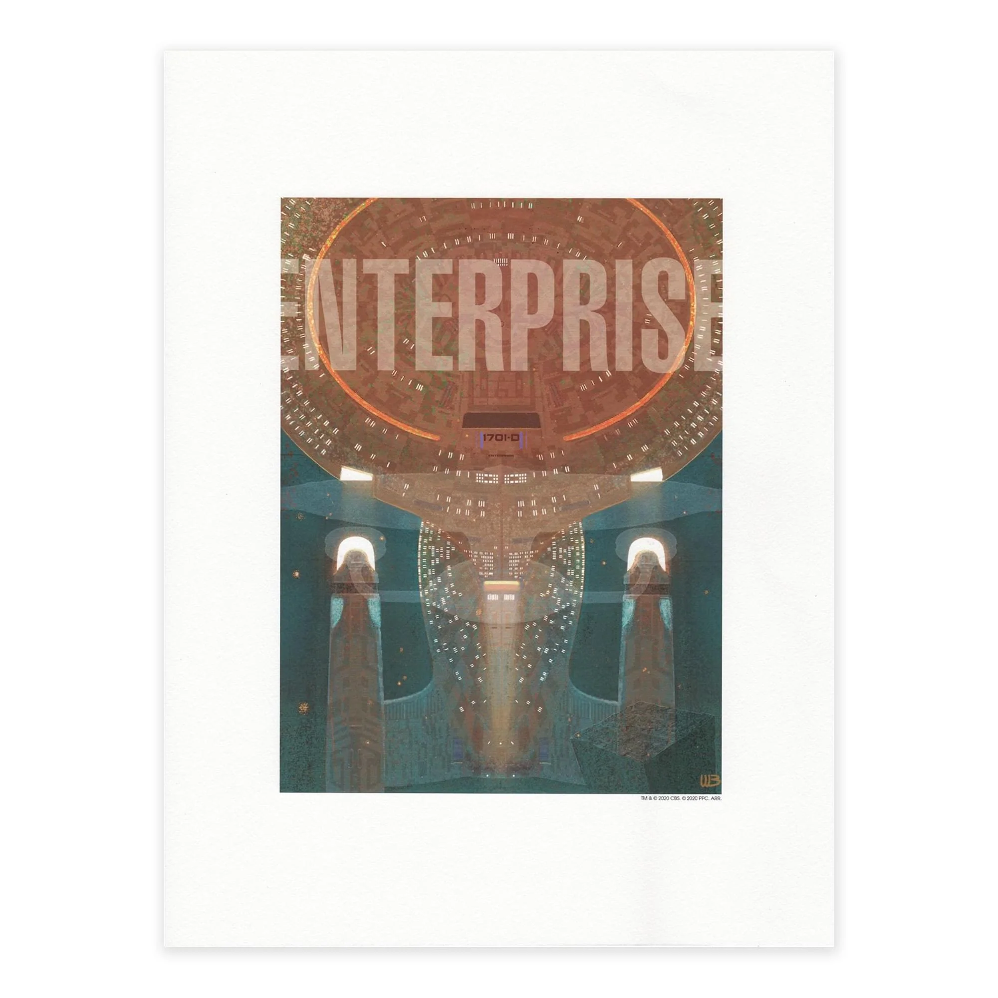 Eaglemoss Star Trek Enterprise-D Print By William Budge