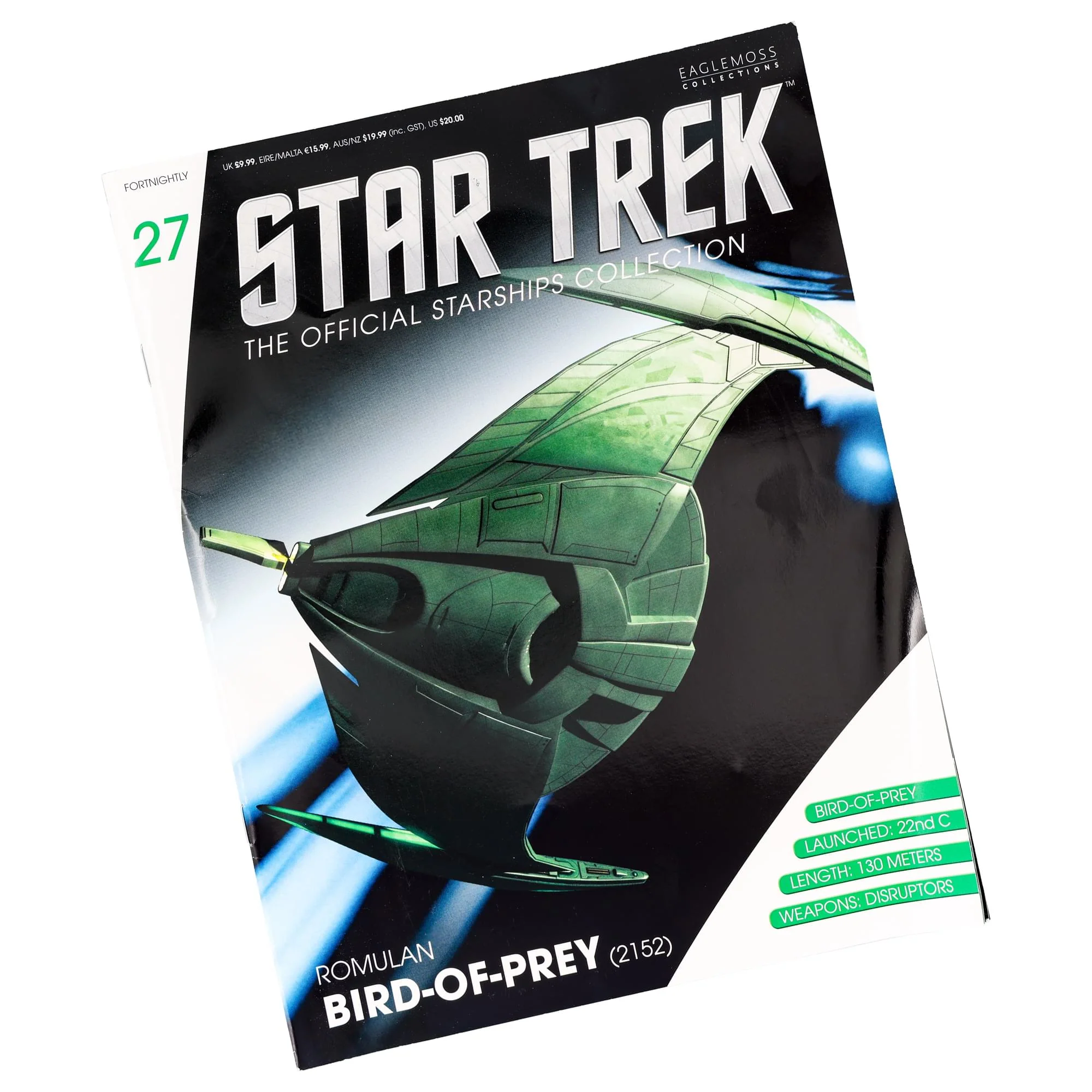 Eaglemoss Star Trek Romulan Bird Of Prey #27 Die Cast Ship - Image 8