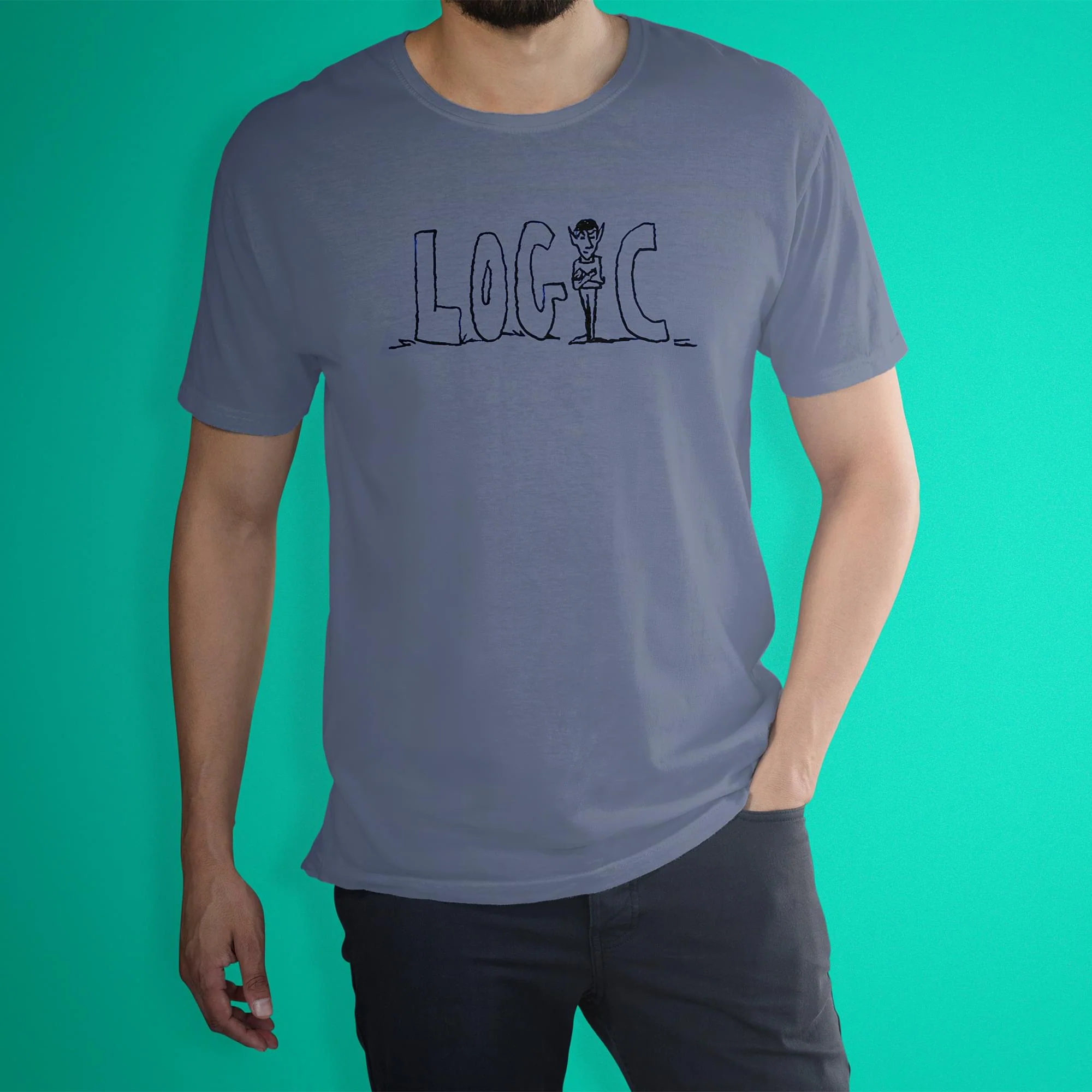Eaglemoss Star Trek "Logic" Indigo T-Shirt - Image 7