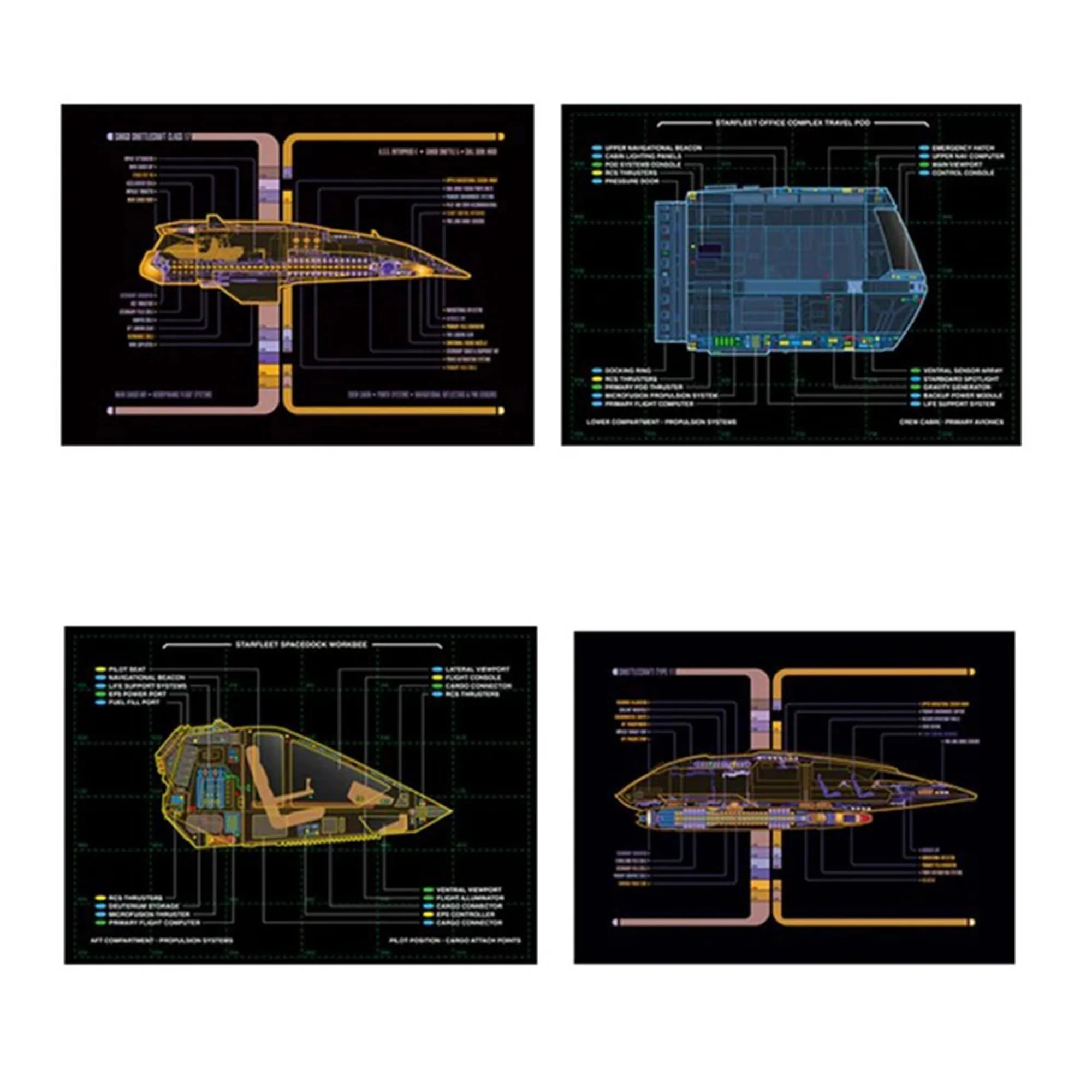 Eaglemoss Star Trek Shuttlecraft Replica Set 3 Travel Pod, Type-11 Argo, Workbee - Image 7