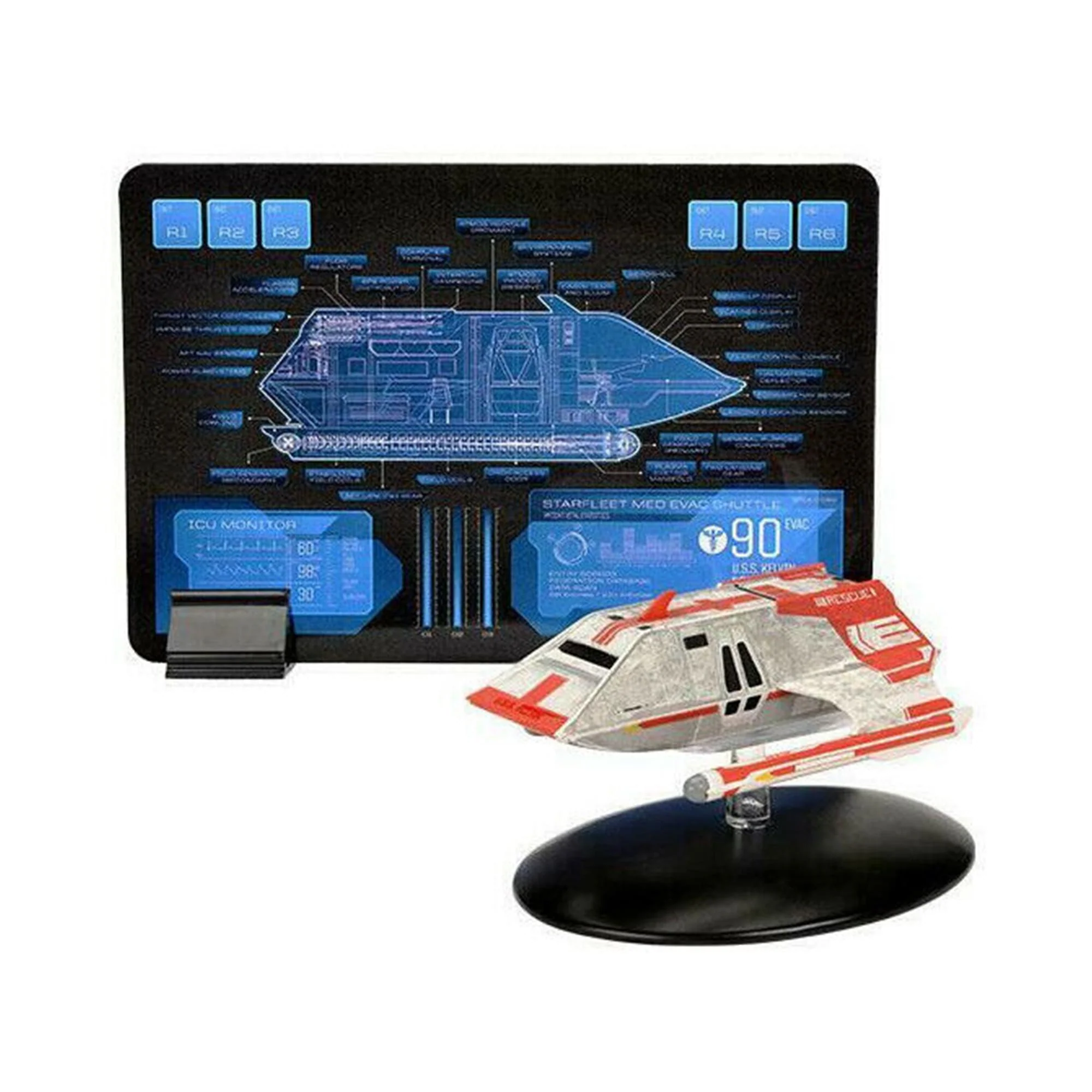 Eaglemoss Star Trek Shuttlecraft Set 4 Passenger, Warrant, Short-Range, Medical - Image 3
