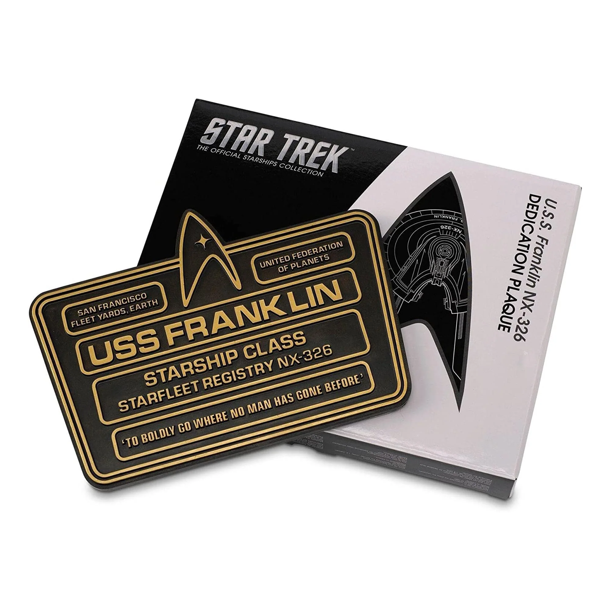 Eaglemoss Star Trek USS Franklin NX-326 Dedication Plaque - Image 2