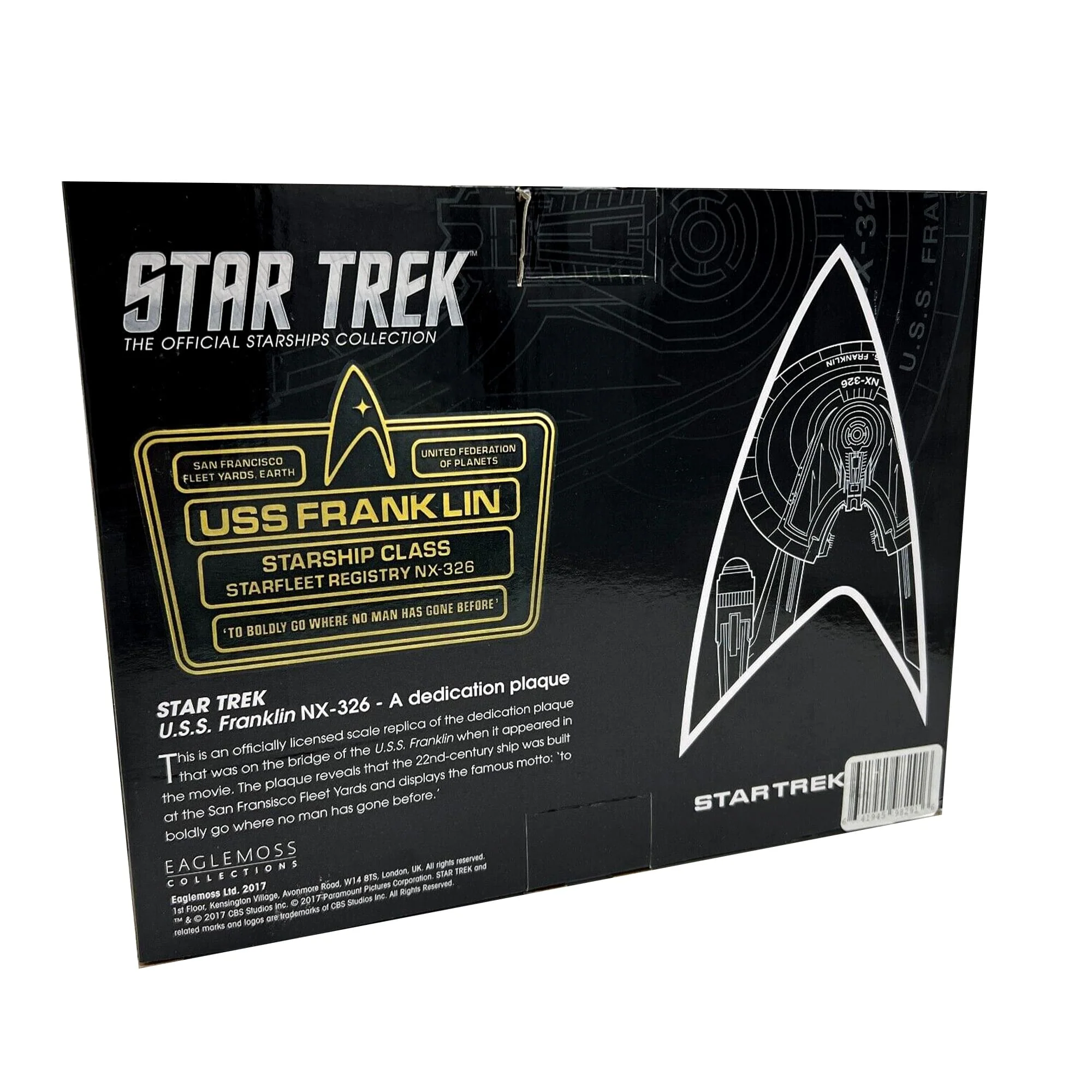 Eaglemoss Star Trek USS Franklin NX-326 Dedication Plaque - Image 8