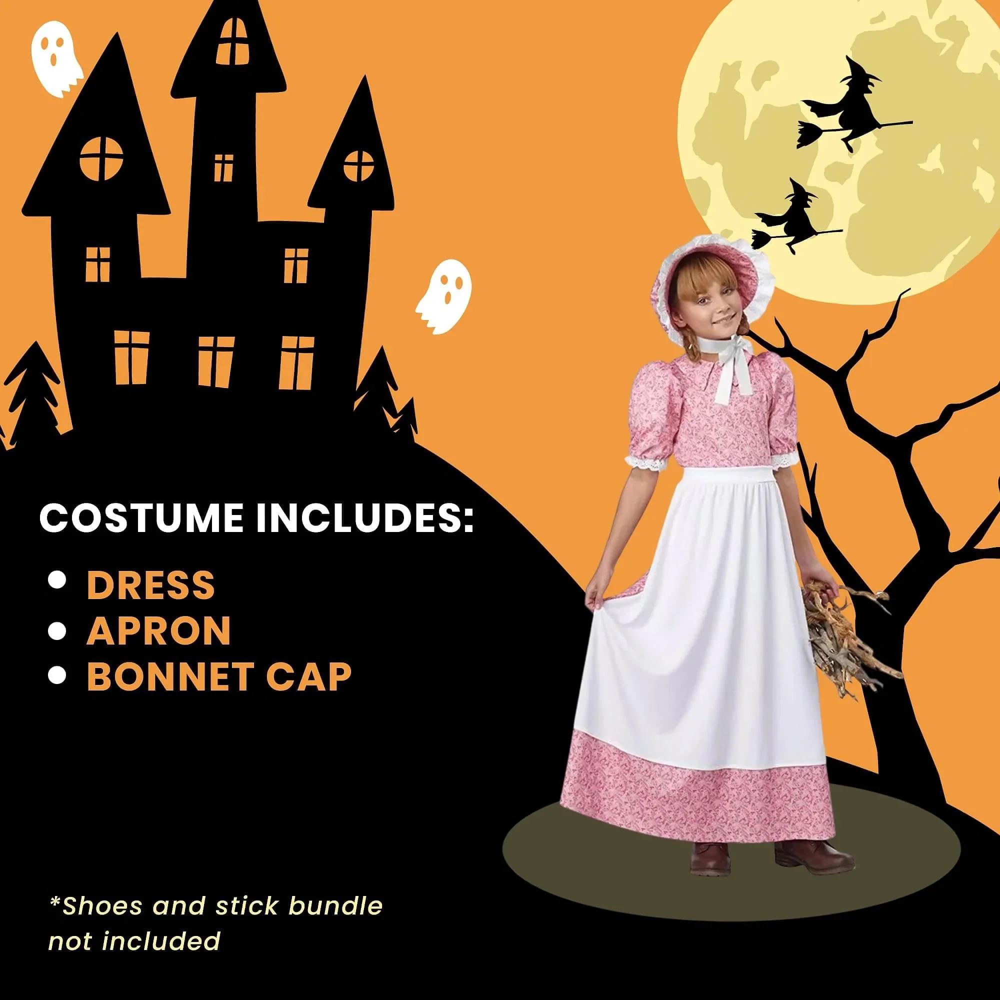 Early American Girl Child Costume - Image 10