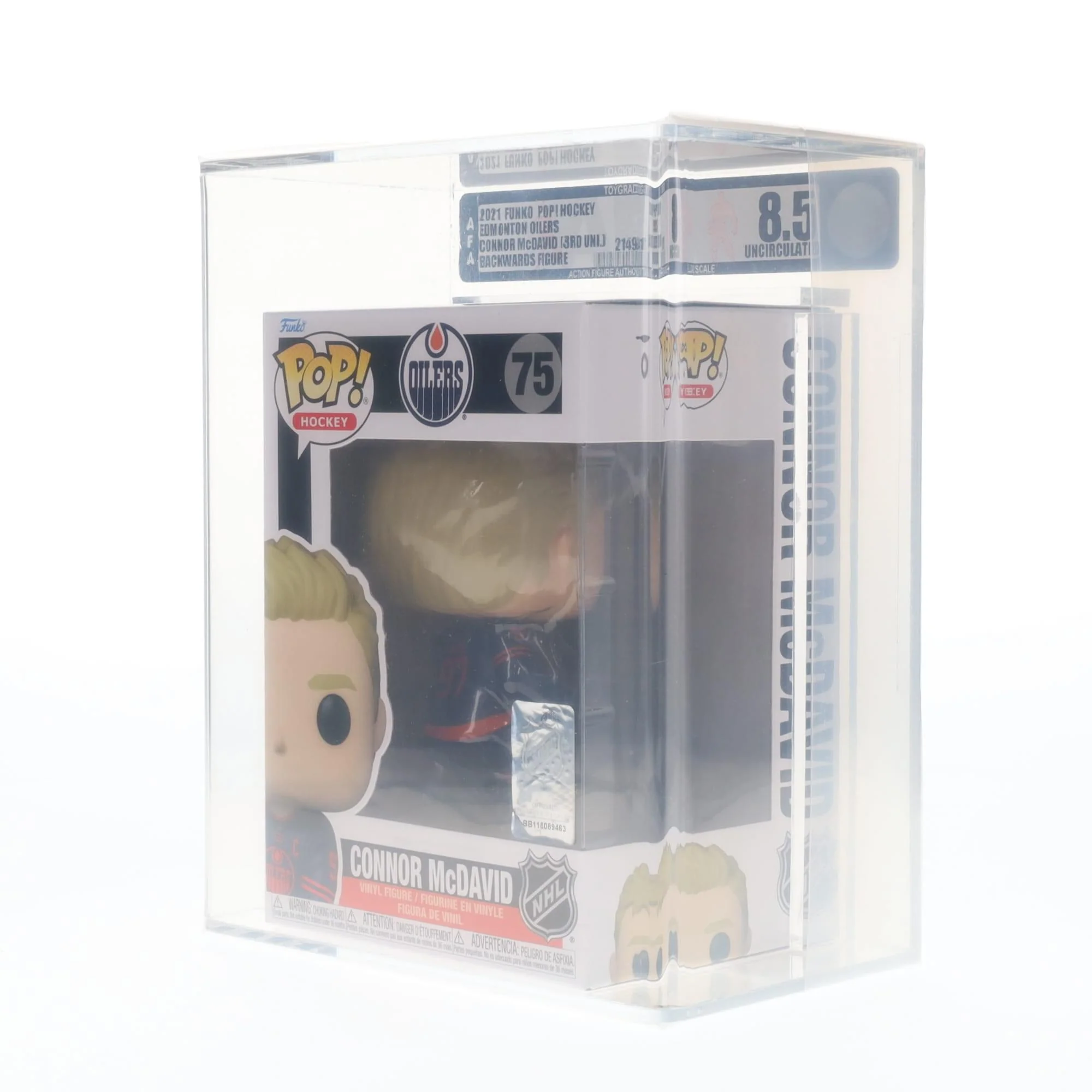 Edmonton Oilers NHL Funko POP | Connor McDavid (Third Uniform) | Rated AFA 8.5 - Image 2