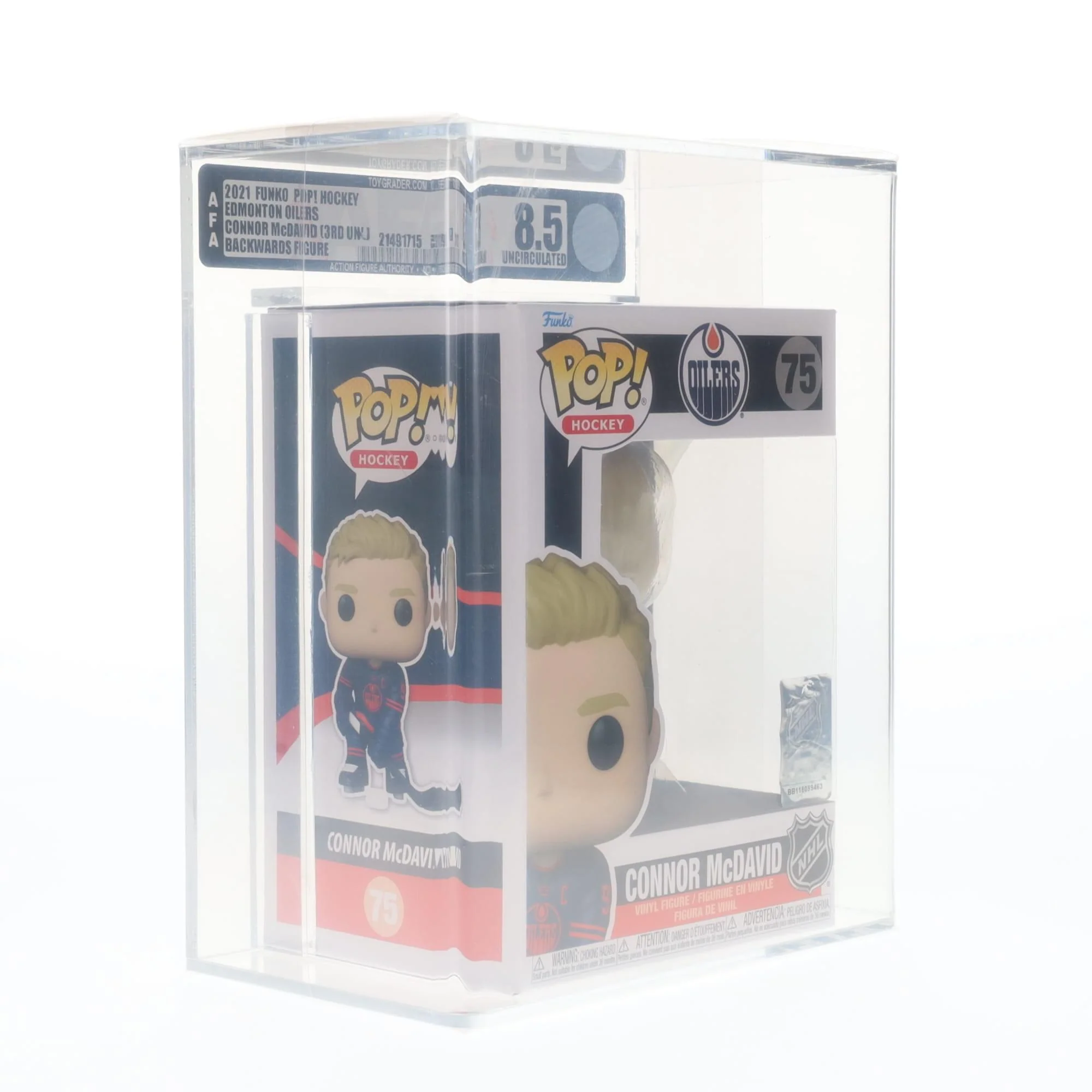 Edmonton Oilers NHL Funko POP | Connor McDavid (Third Uniform) | Rated AFA 8.5 - Image 8