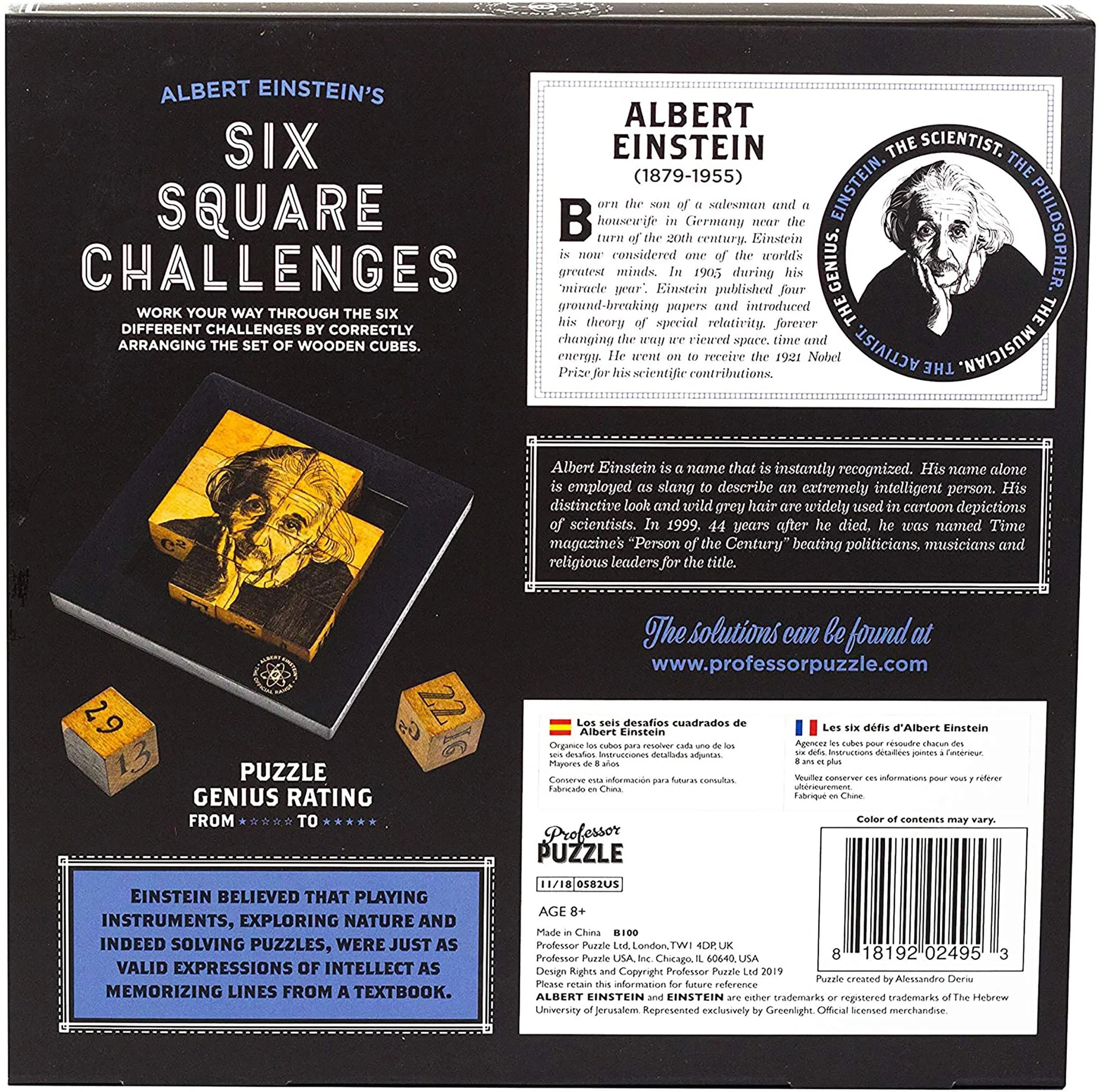 Einsteins Six Square Challenges 3D Brain Teaser Puzzle - Image 4