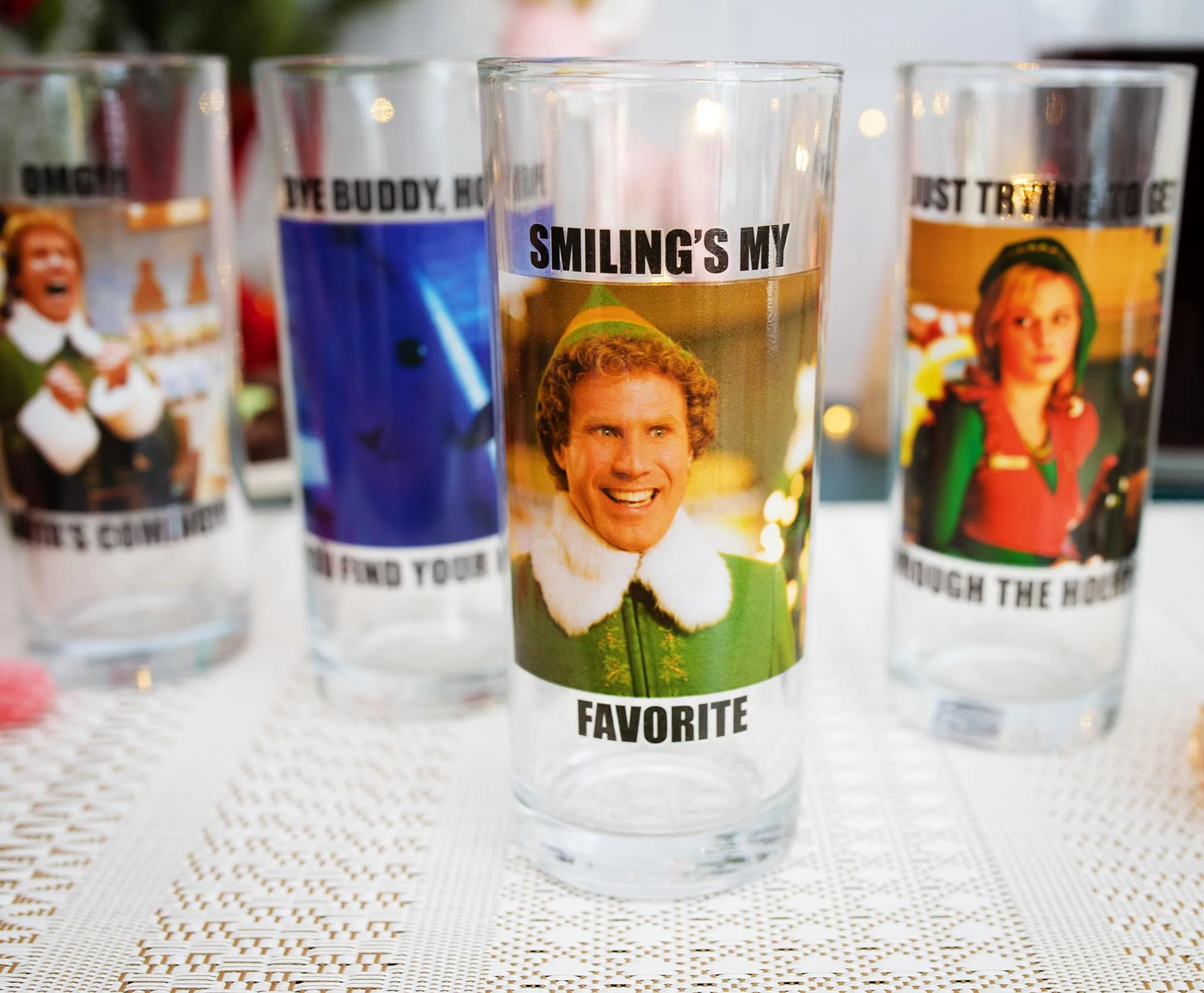 Elf Quotes 10-Ounce Tumbler Glasses | Set of 4 - Image 4