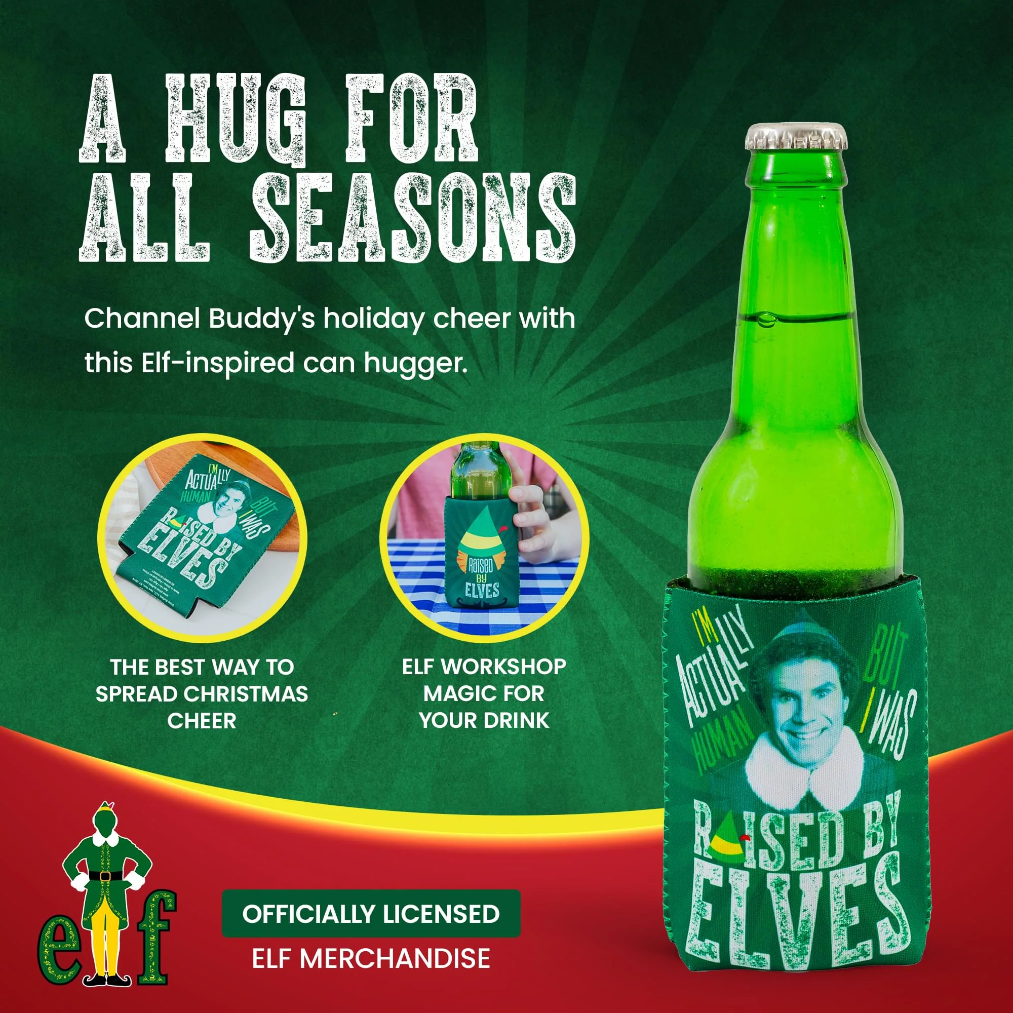 Elf "Raised By Elves" Neoprene Can Hugger - Image 3